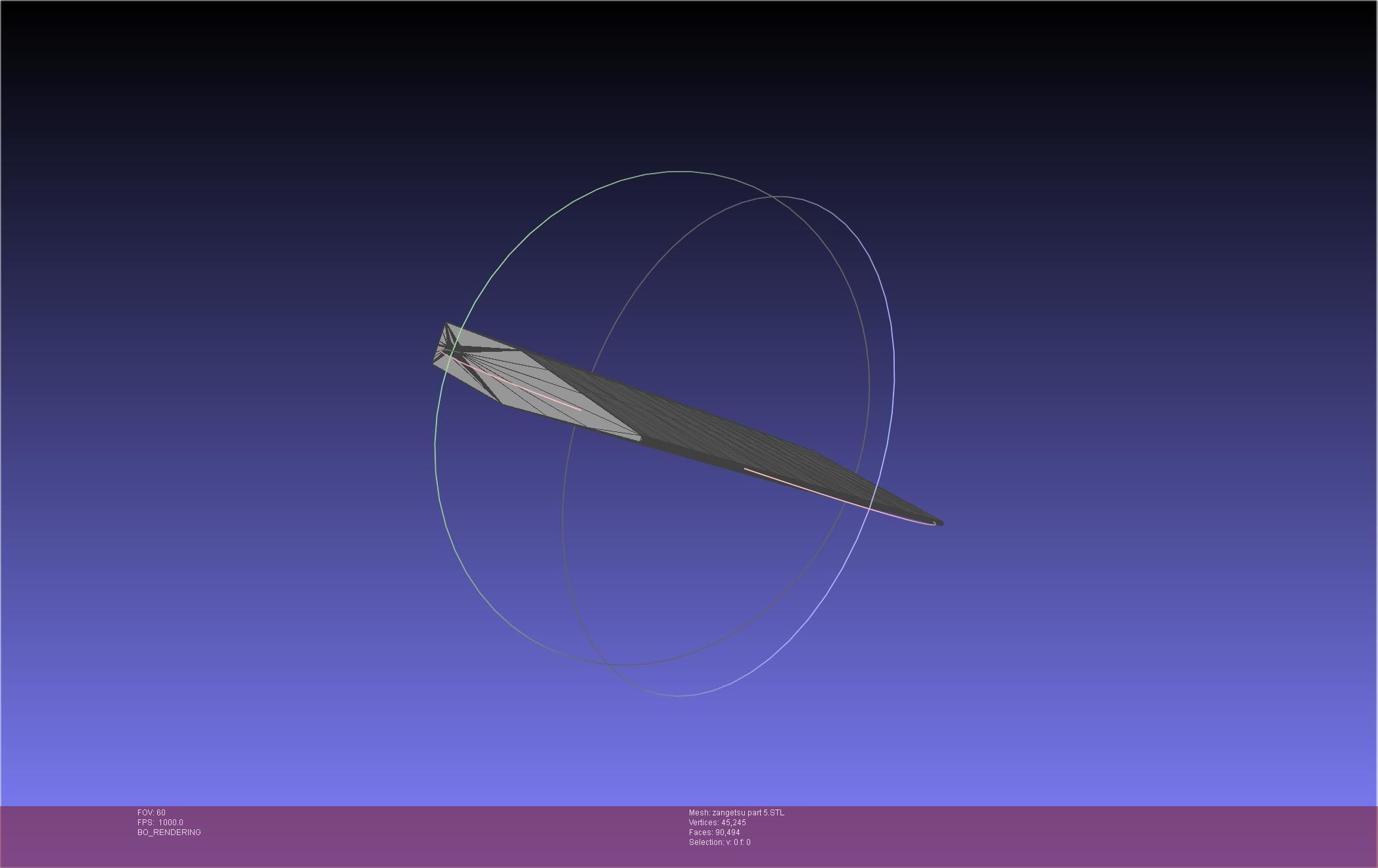 Bleach Ichigo Zangetsu Shikai Sword 3D print model_81