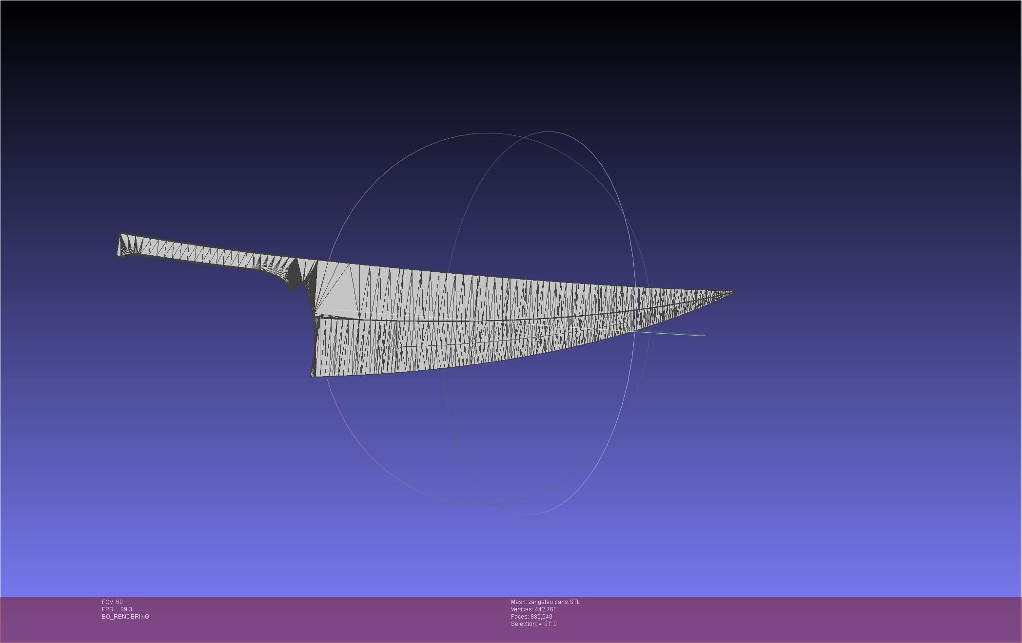 Bleach Ichigo Zangetsu Shikai Sword 3D print model_36