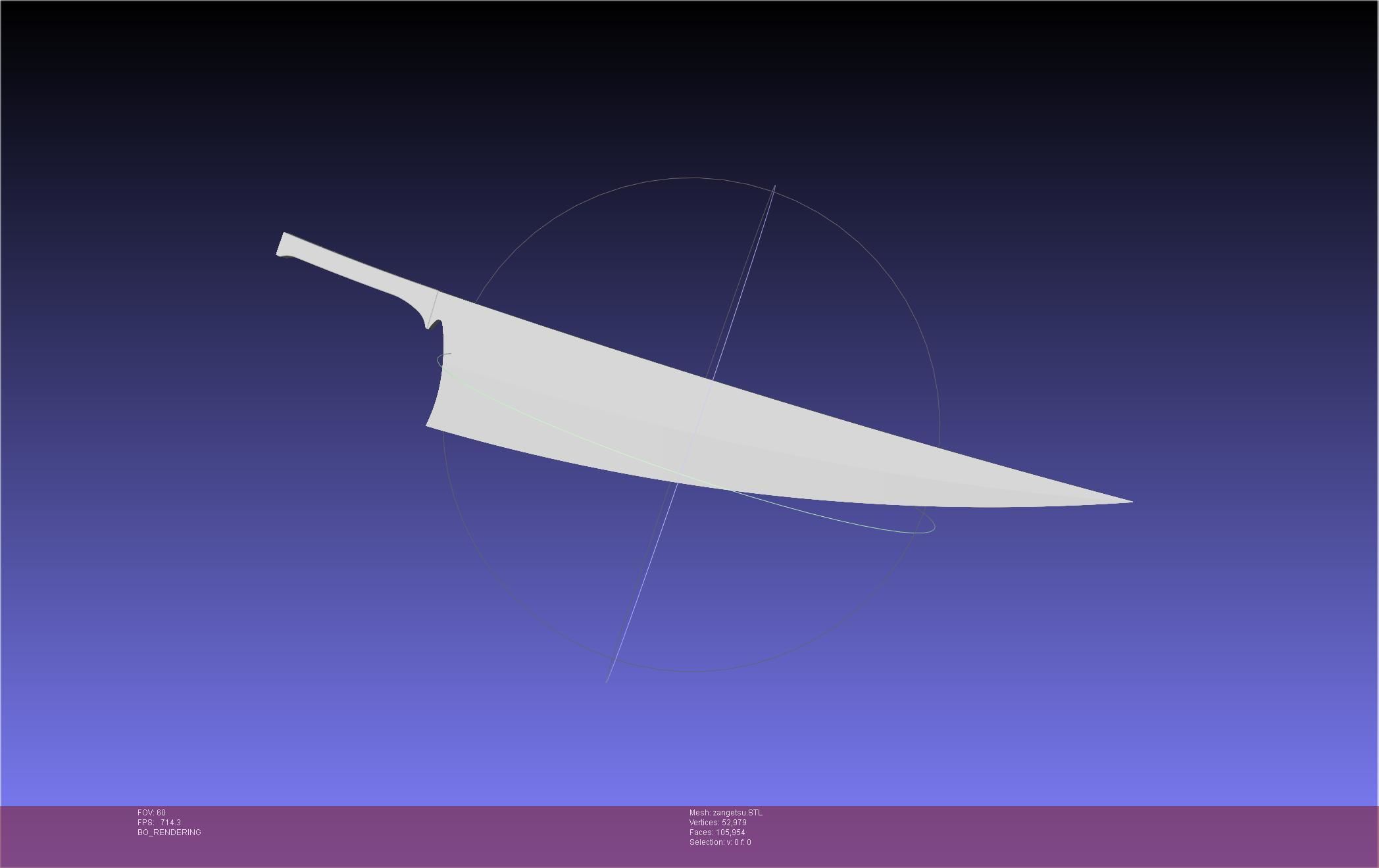 Bleach Ichigo Zangetsu Shikai Sword 3D print model_26
