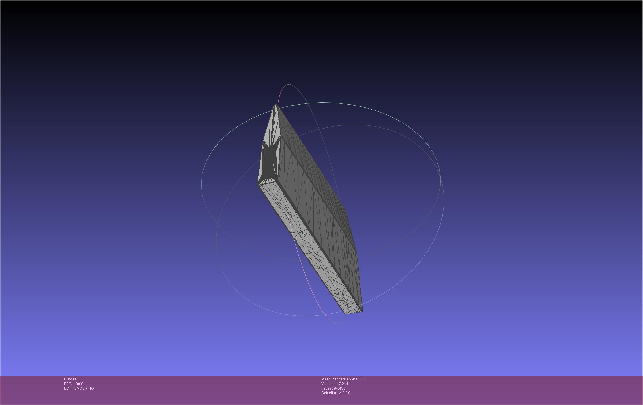 Bleach Ichigo Zangetsu Shikai Sword 3D print model_108