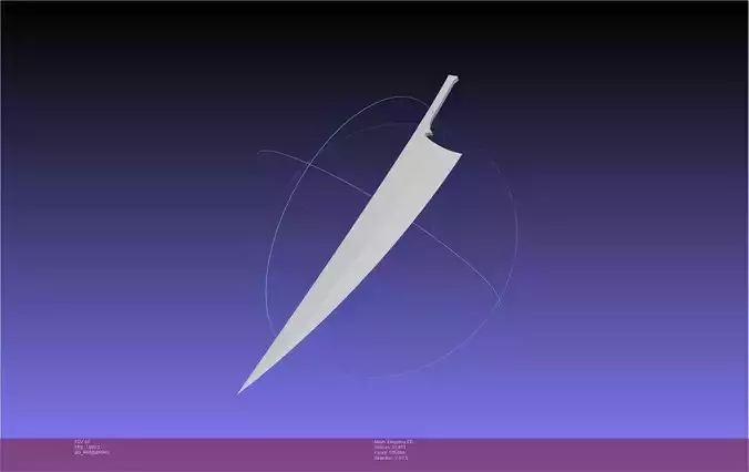 Bleach Ichigo Zangetsu Shikai Sword 3D print model