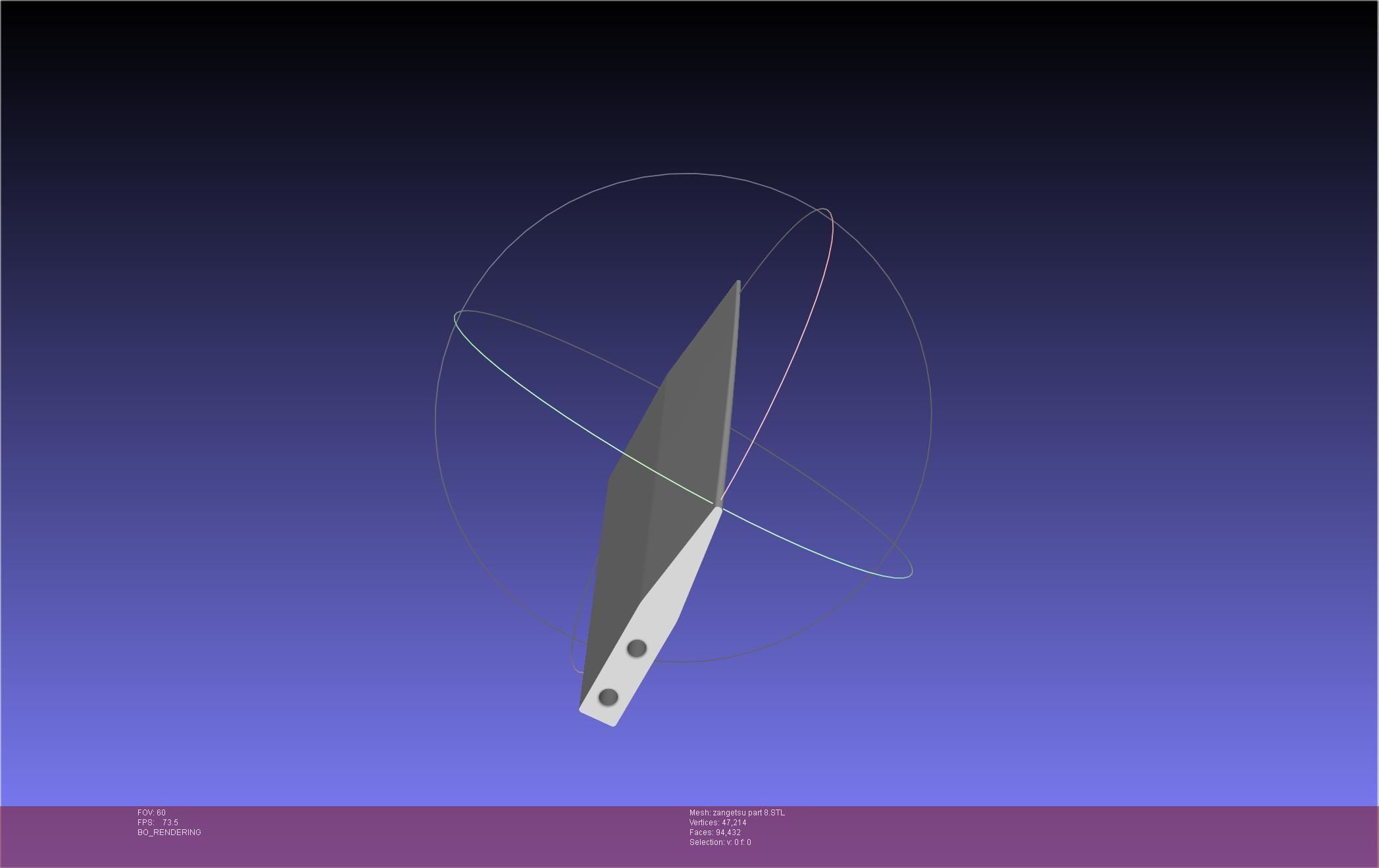 Bleach Ichigo Zangetsu Shikai Sword 3D print model_101