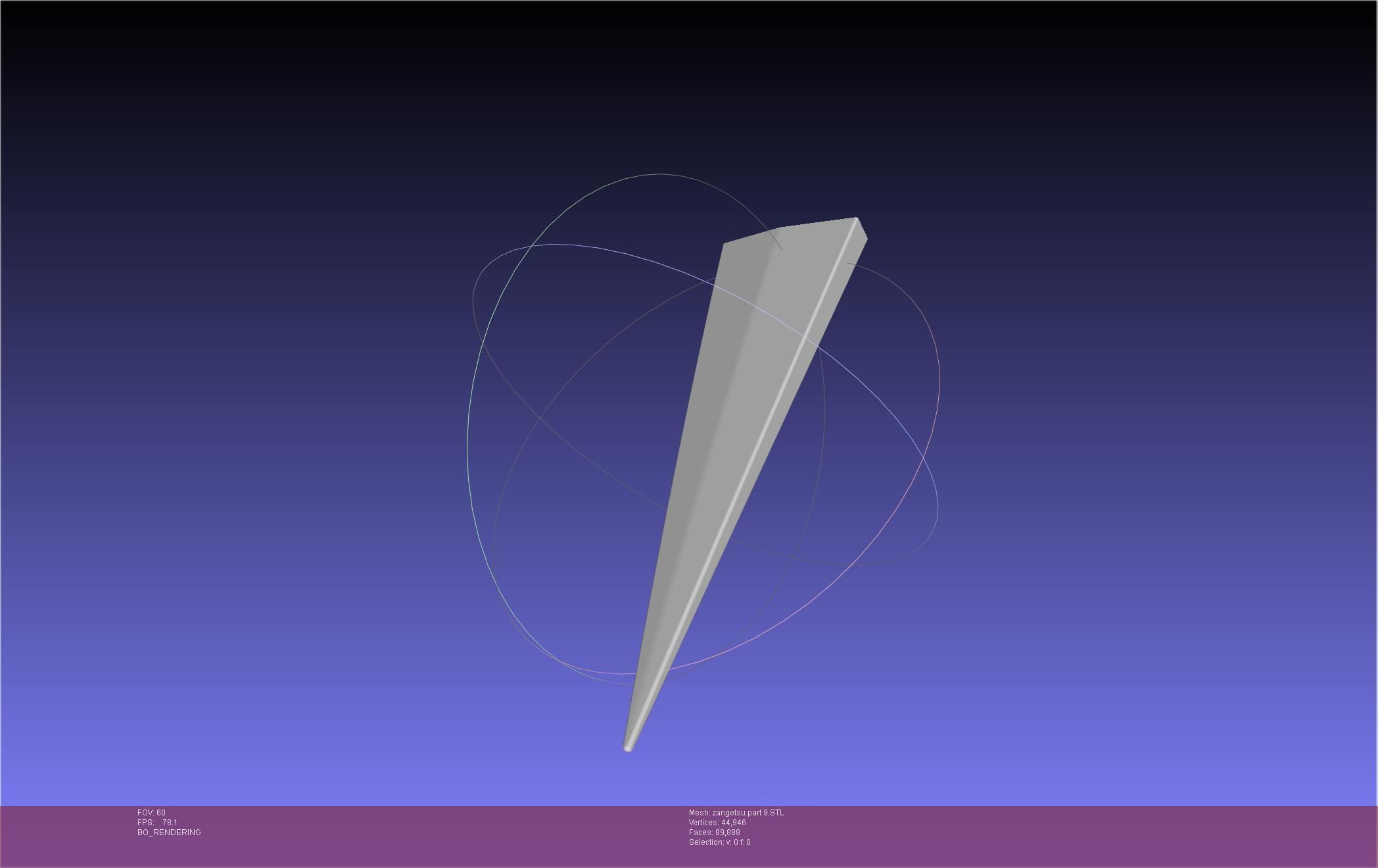 Bleach Ichigo Zangetsu Shikai Sword 3D print model_113