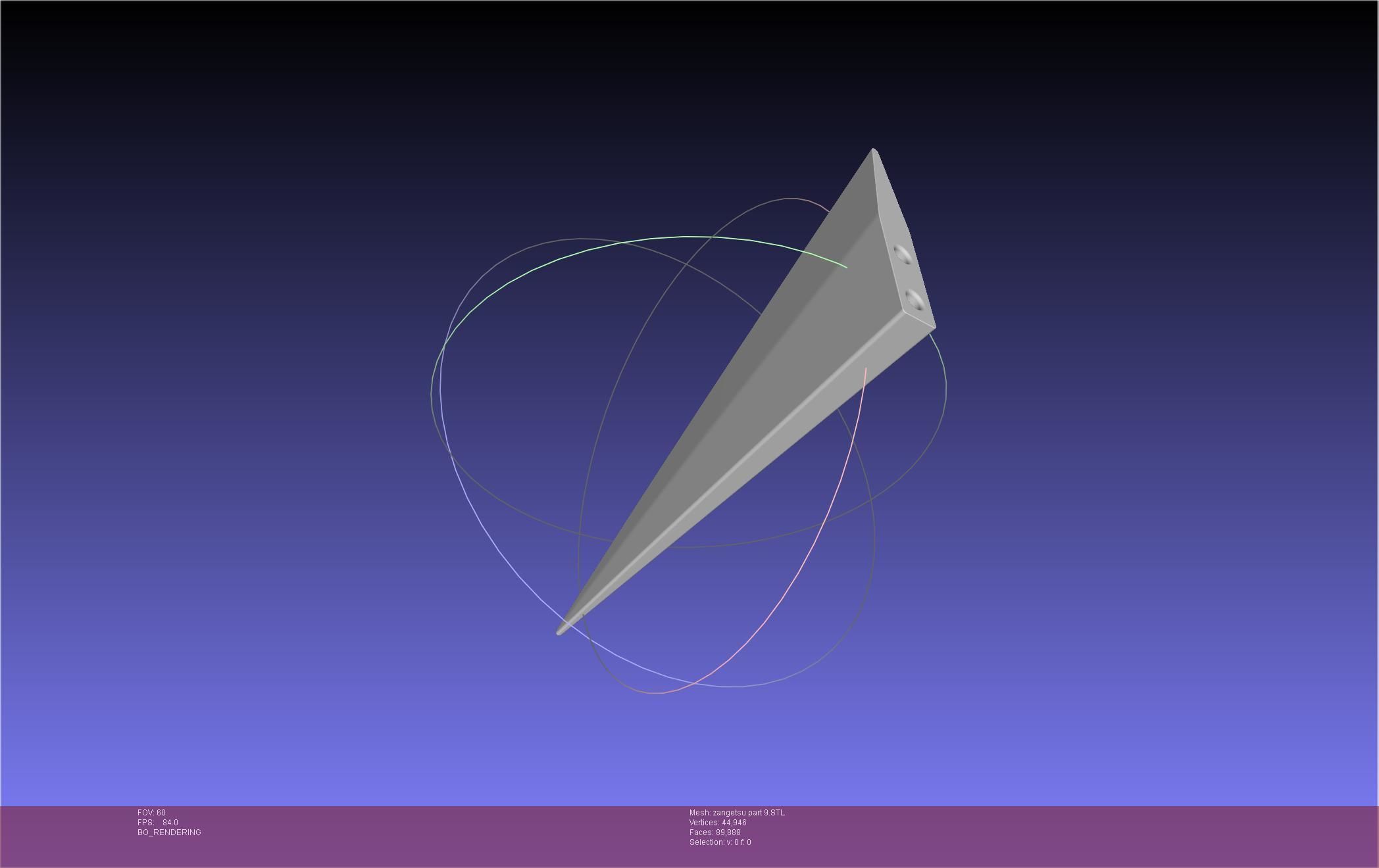 Bleach Ichigo Zangetsu Shikai Sword 3D print model_109