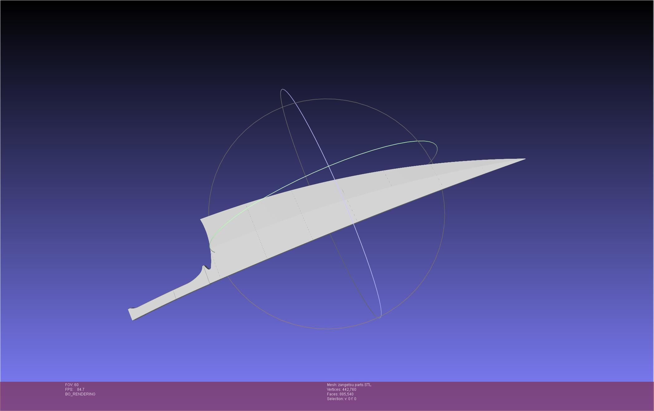 Bleach Ichigo Zangetsu Shikai Sword 3D print model_34