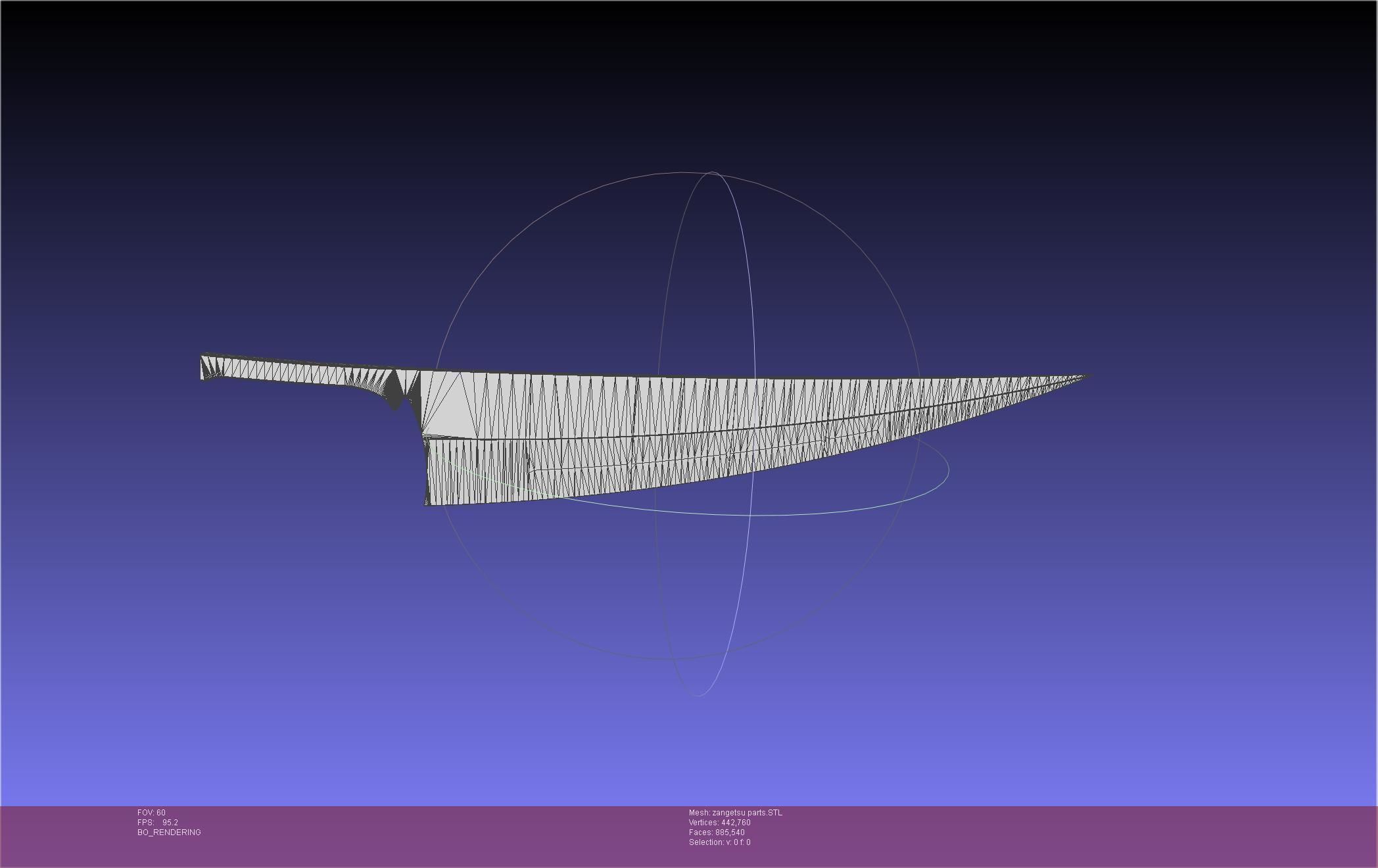 Bleach Ichigo Zangetsu Shikai Sword 3D print model_37