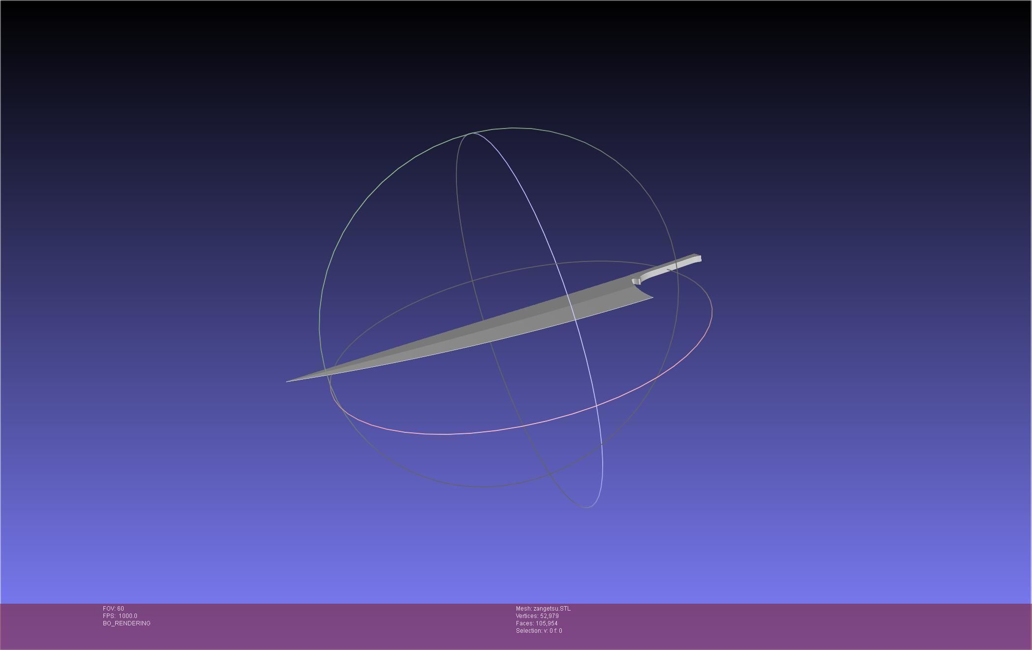 Bleach Ichigo Zangetsu Shikai Sword 3D print model_3