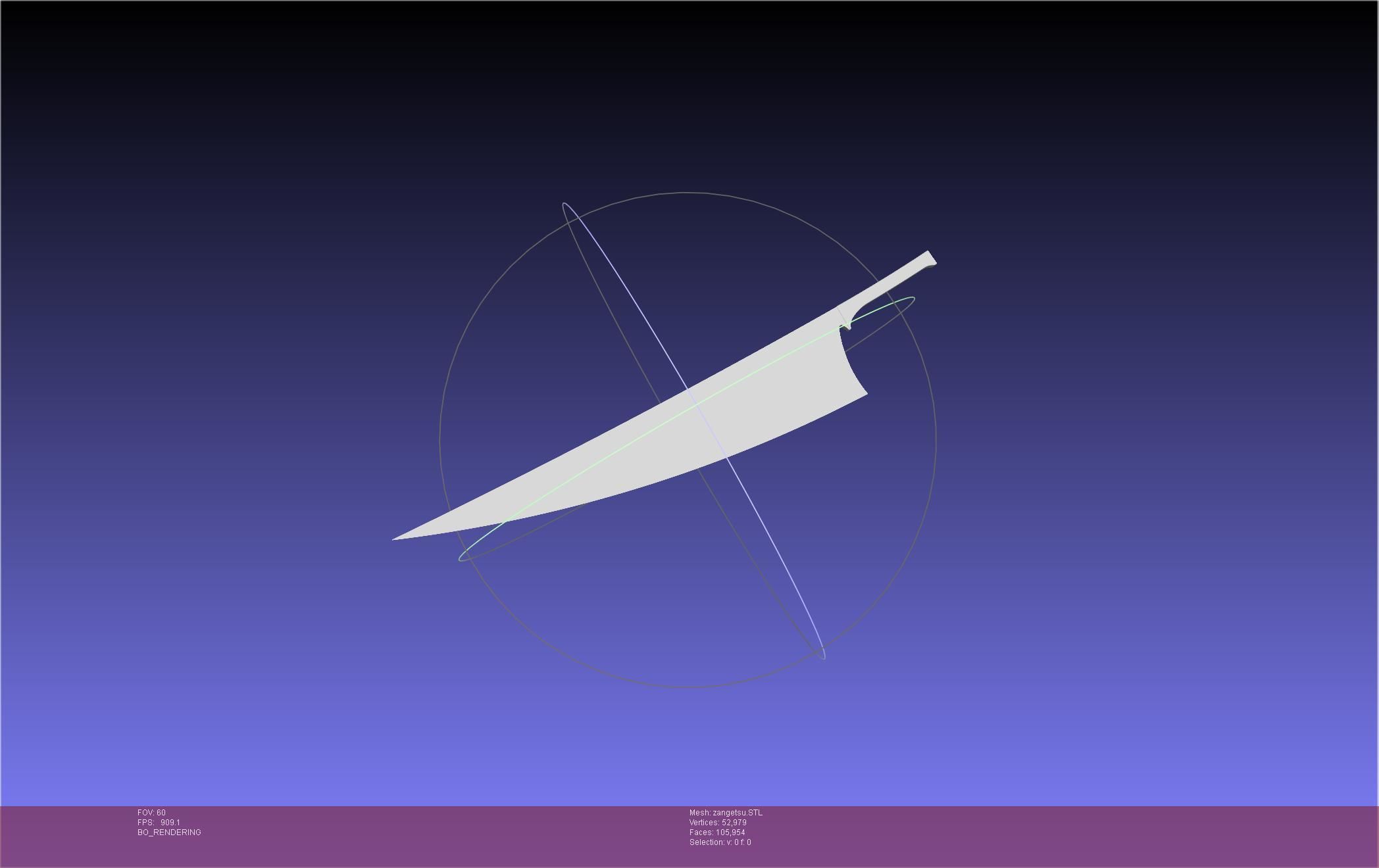 Bleach Ichigo Zangetsu Shikai Sword 3D print model_7