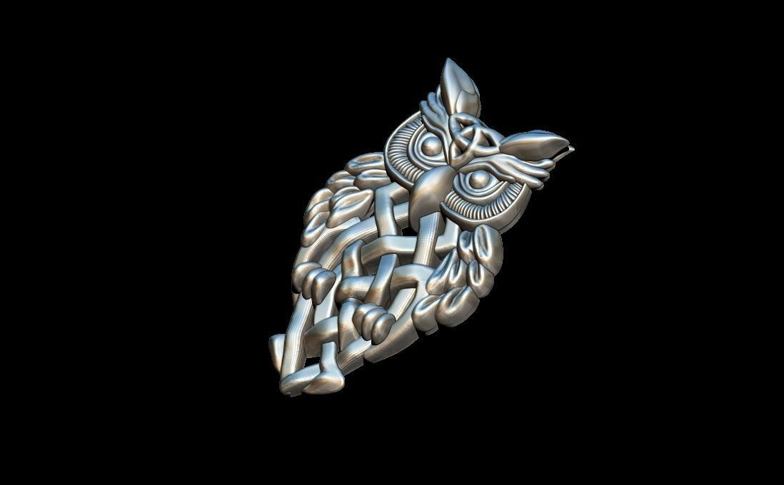 Owl ornaments pendant 3D print model_3