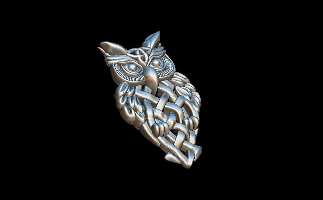 Owl ornaments pendant 3D print model_2