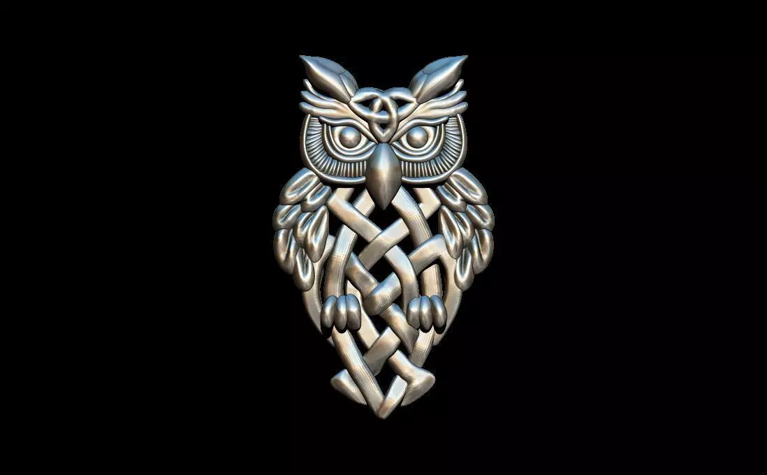 Owl ornaments pendant 3D print model_0