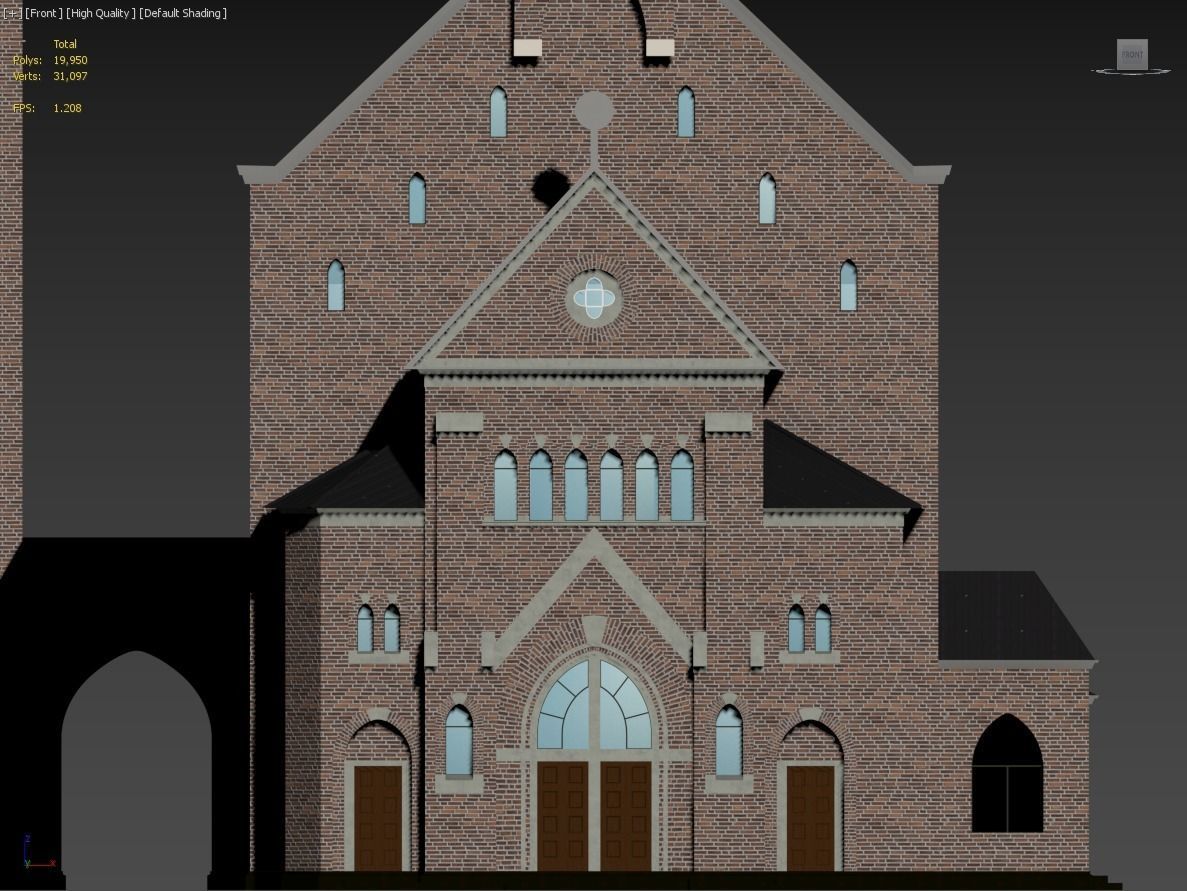 ChristuKirche Church Low-poly 3D model_5