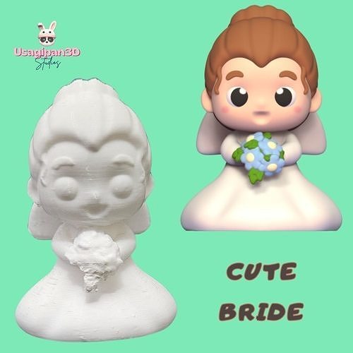 Cute Bride 3D print model