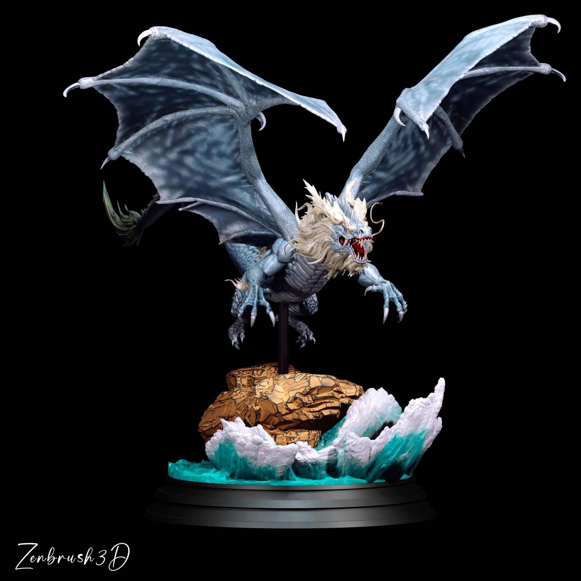 CHINESE DRAGON - SEA DRAGON 3D PRINTABLE MODEL STL 3D print model_6