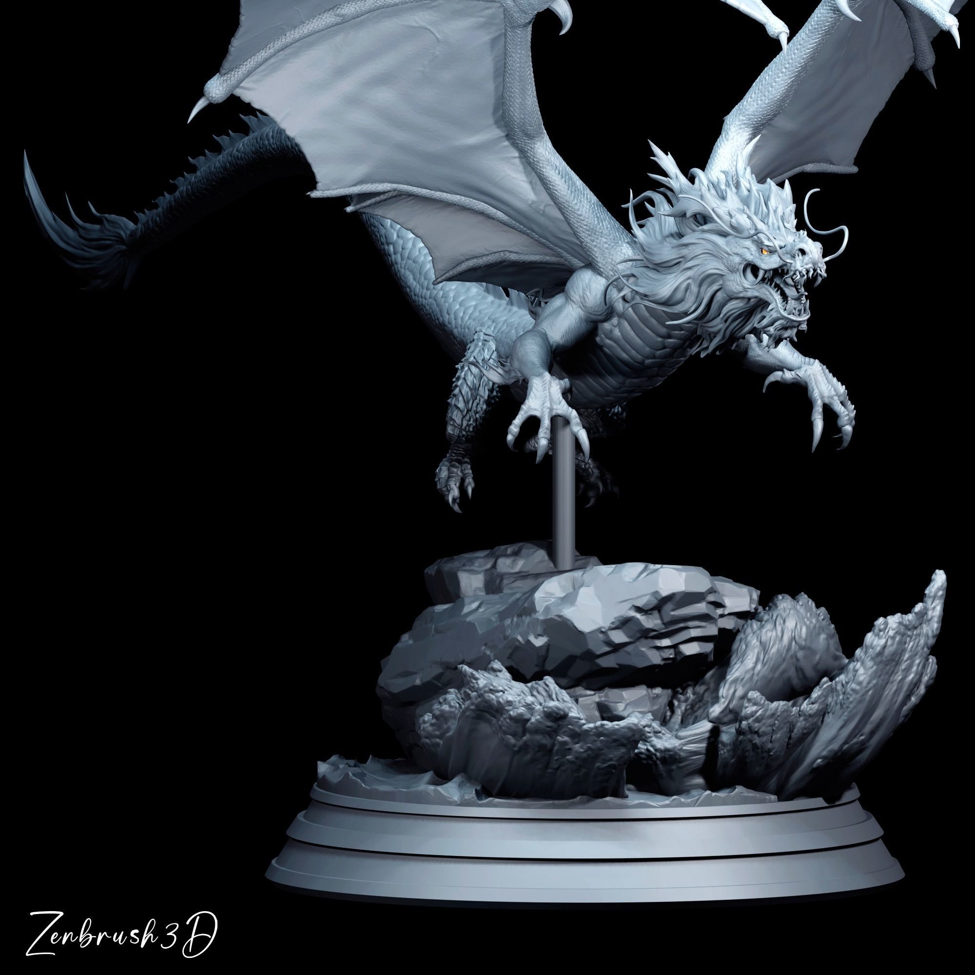 CHINESE DRAGON - SEA DRAGON 3D PRINTABLE MODEL STL 3D print model_9