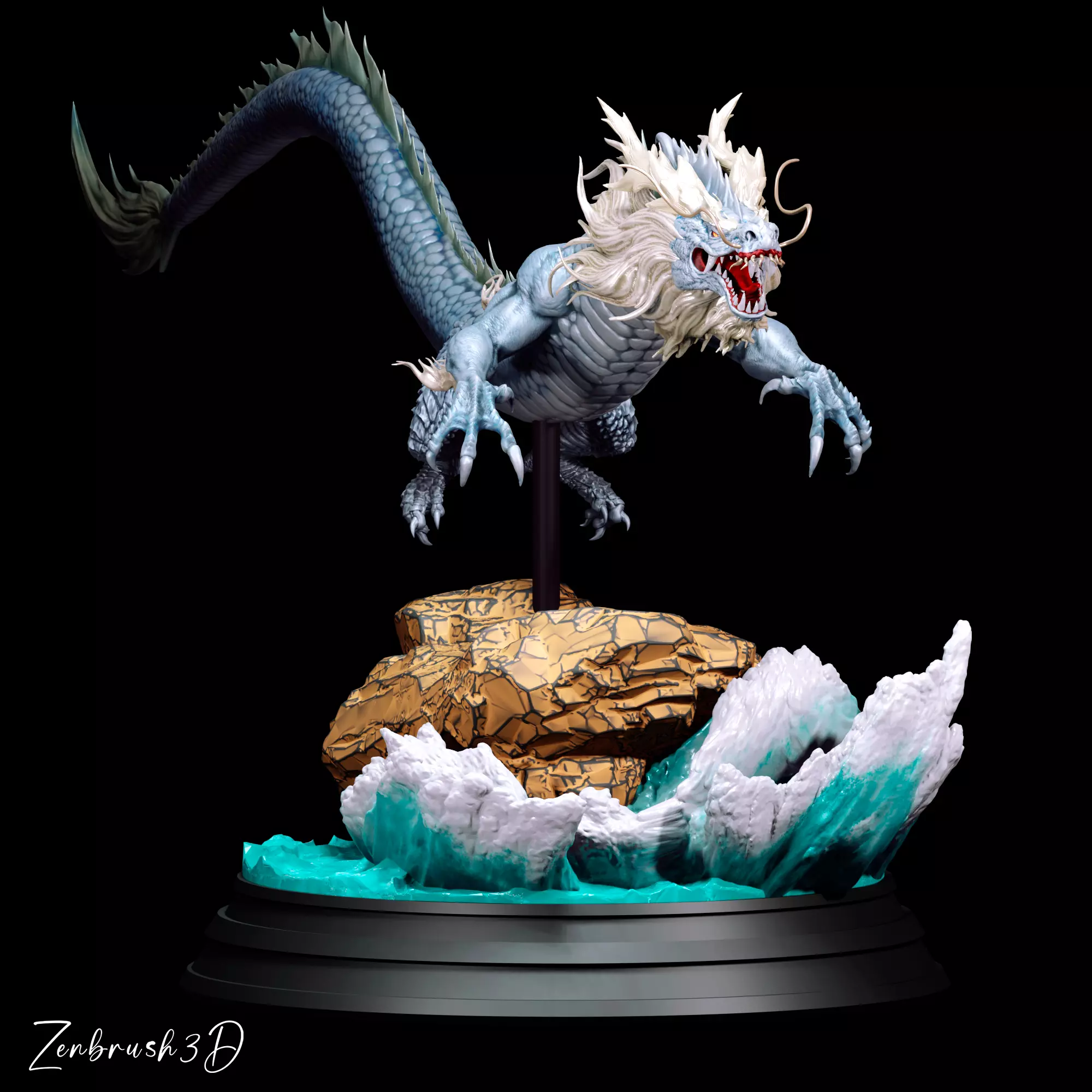 CHINESE DRAGON - SEA DRAGON 3D PRINTABLE MODEL STL 3D print model_0