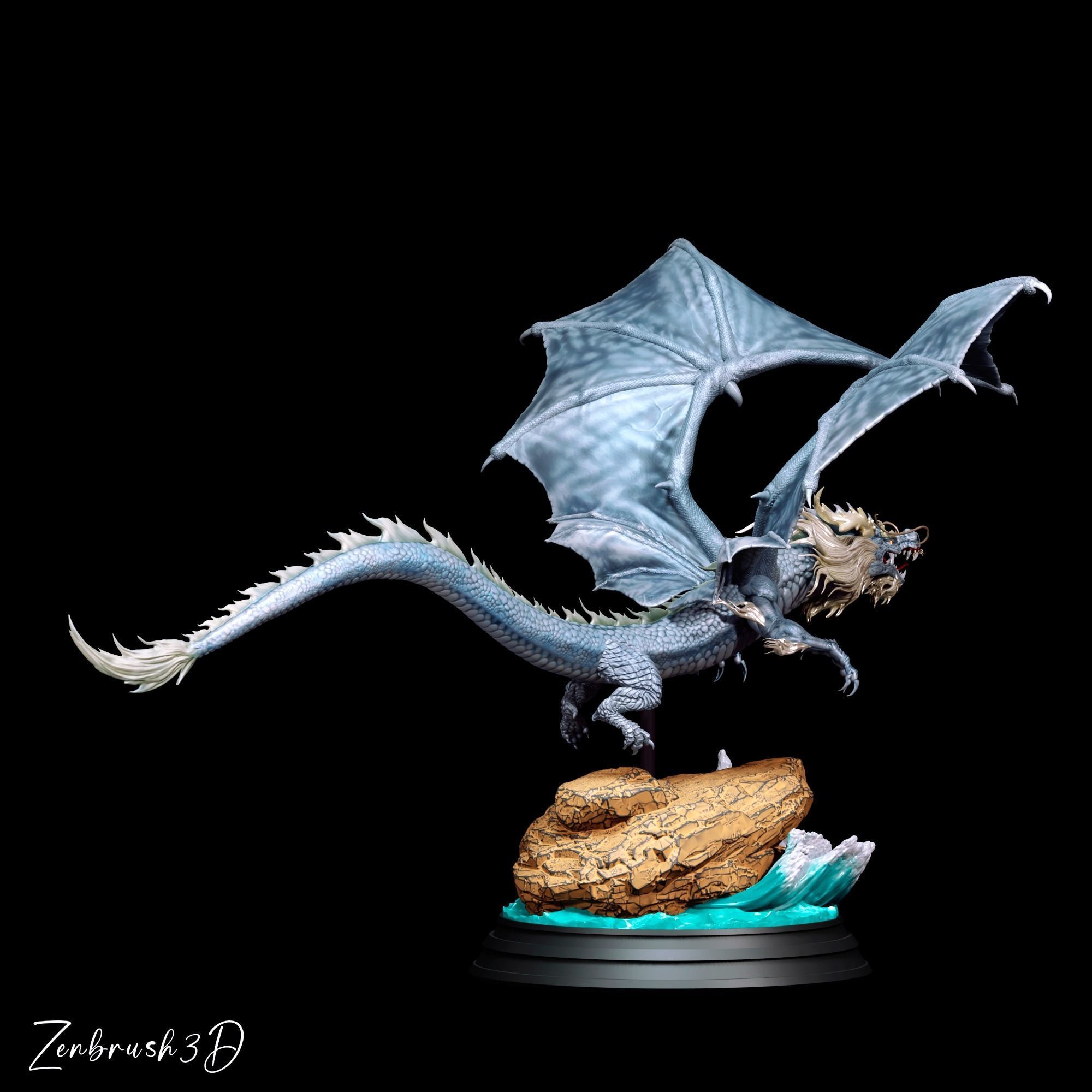 CHINESE DRAGON - SEA DRAGON 3D PRINTABLE MODEL STL 3D print model_7