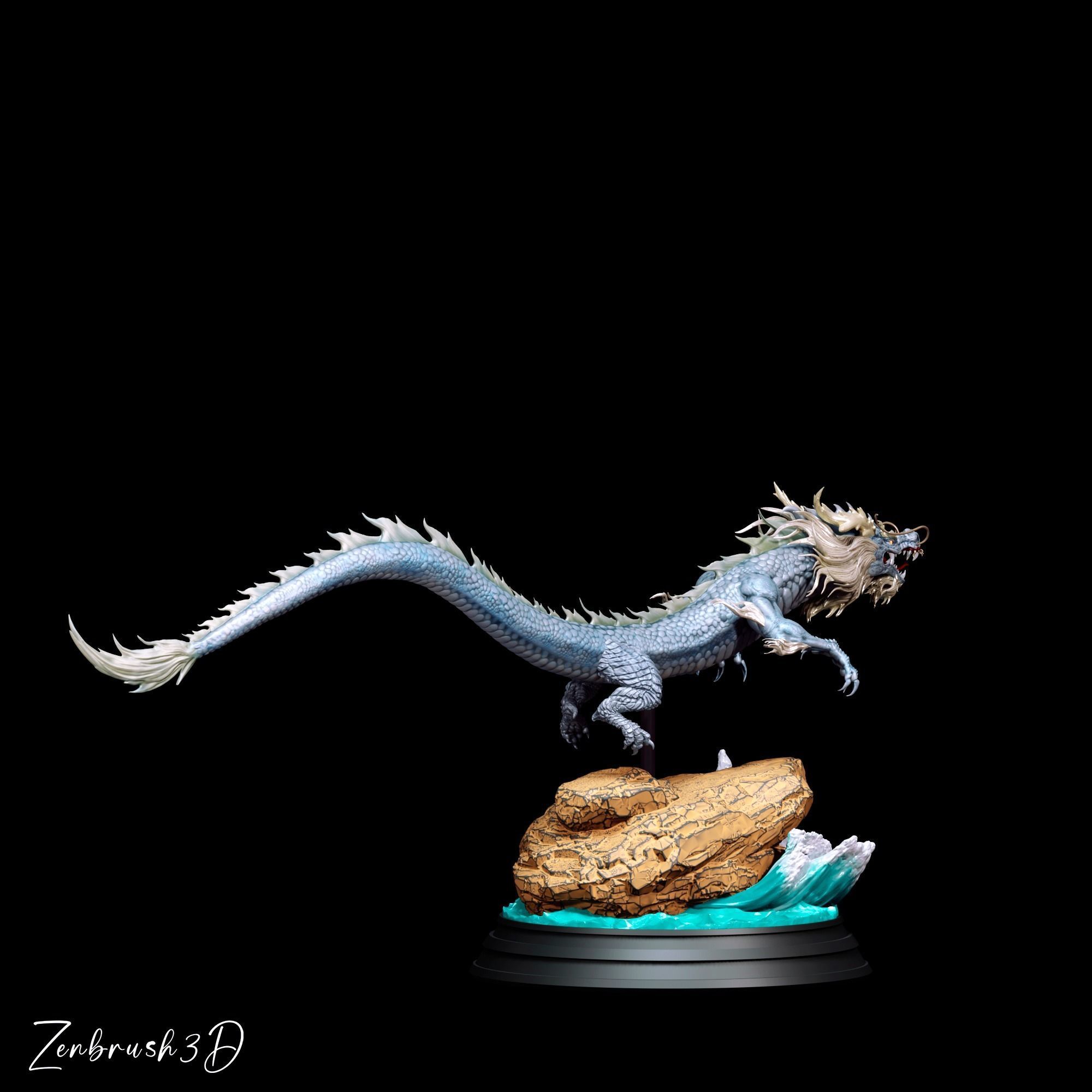 CHINESE DRAGON - SEA DRAGON 3D PRINTABLE MODEL STL 3D print model_2