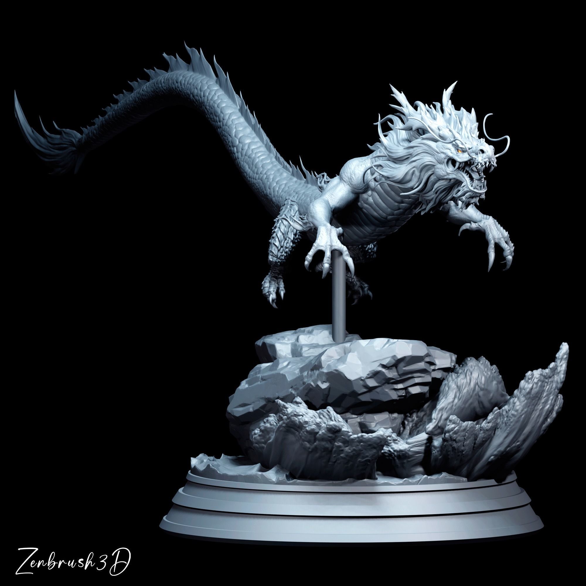 CHINESE DRAGON - SEA DRAGON 3D PRINTABLE MODEL STL 3D print model_4