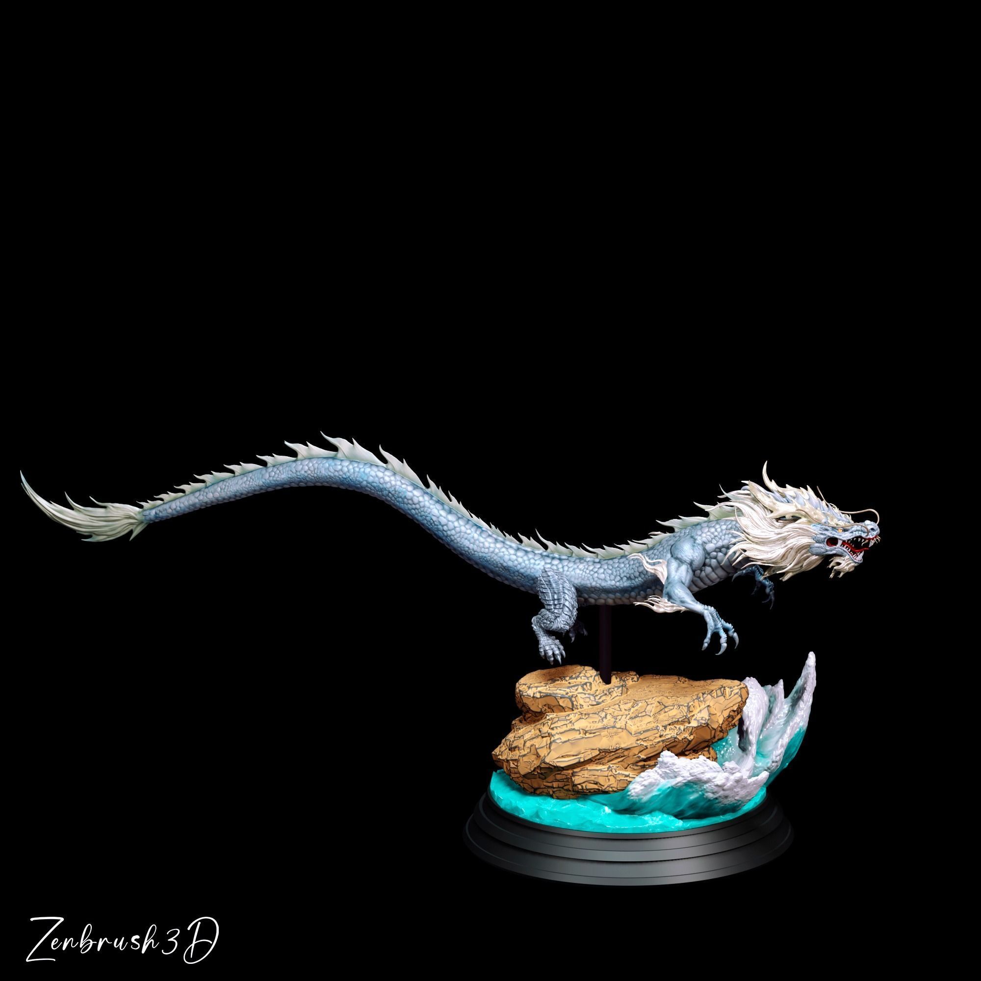 CHINESE DRAGON - SEA DRAGON 3D PRINTABLE MODEL STL 3D print model_1