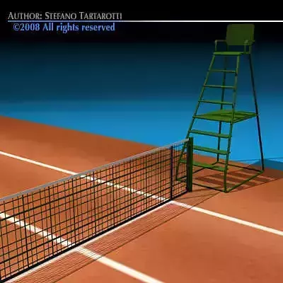Tennis field 3D model