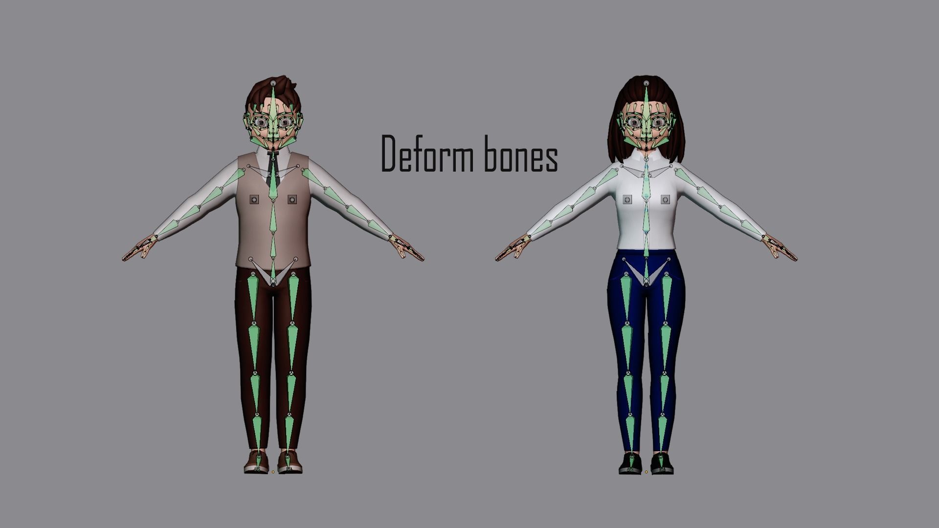 Cartoon characters 3 02 office Low-poly 3D model_11