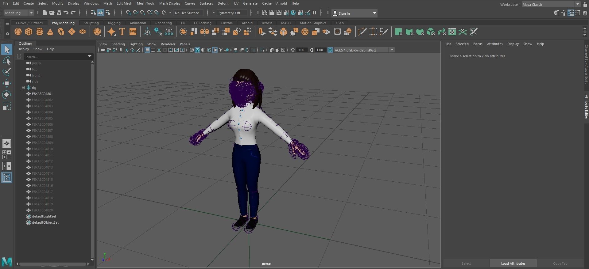 Cartoon characters 3 02 office Low-poly 3D model_14