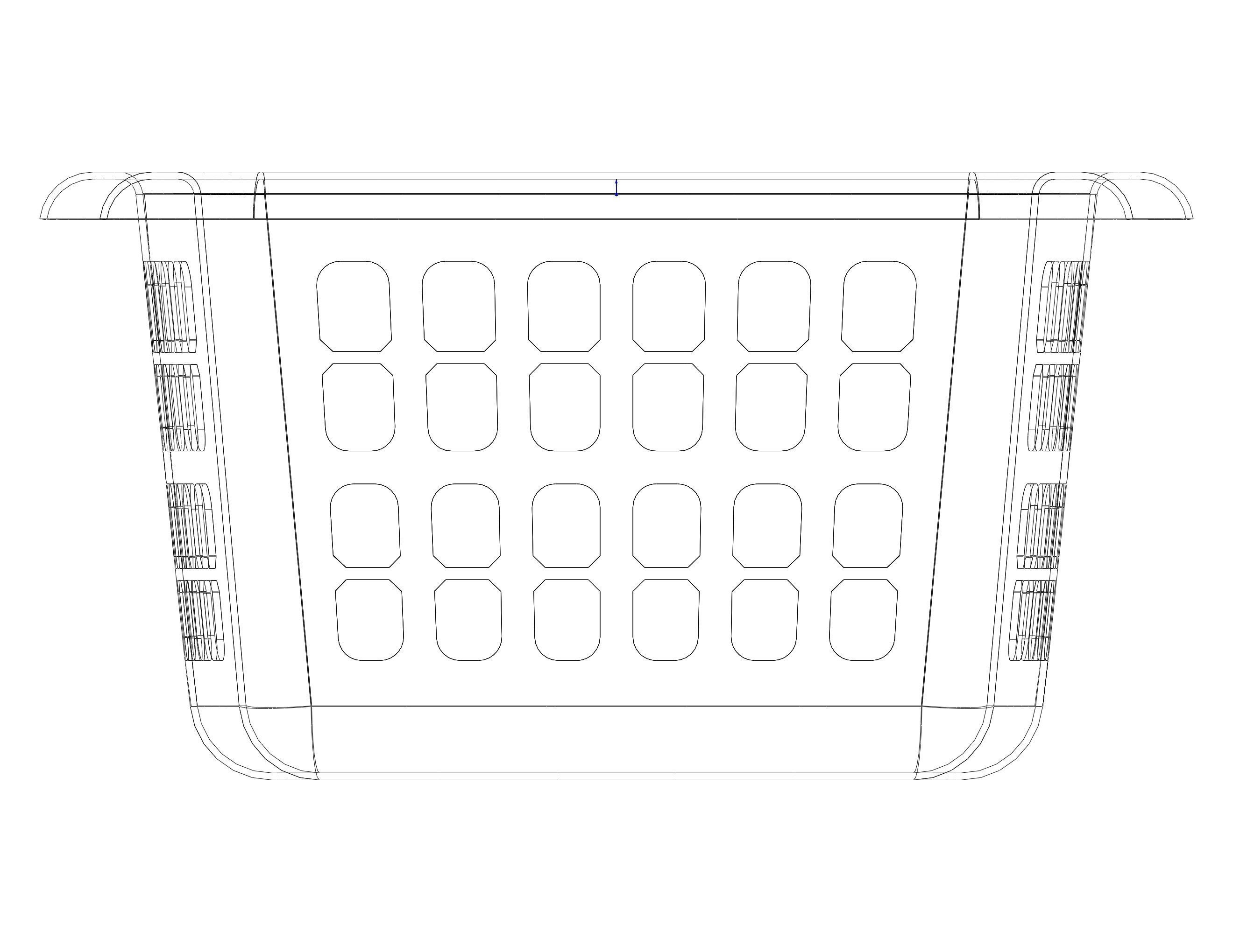 Multi-Purpose Home Storage Basket 65CM Width 3D model_32