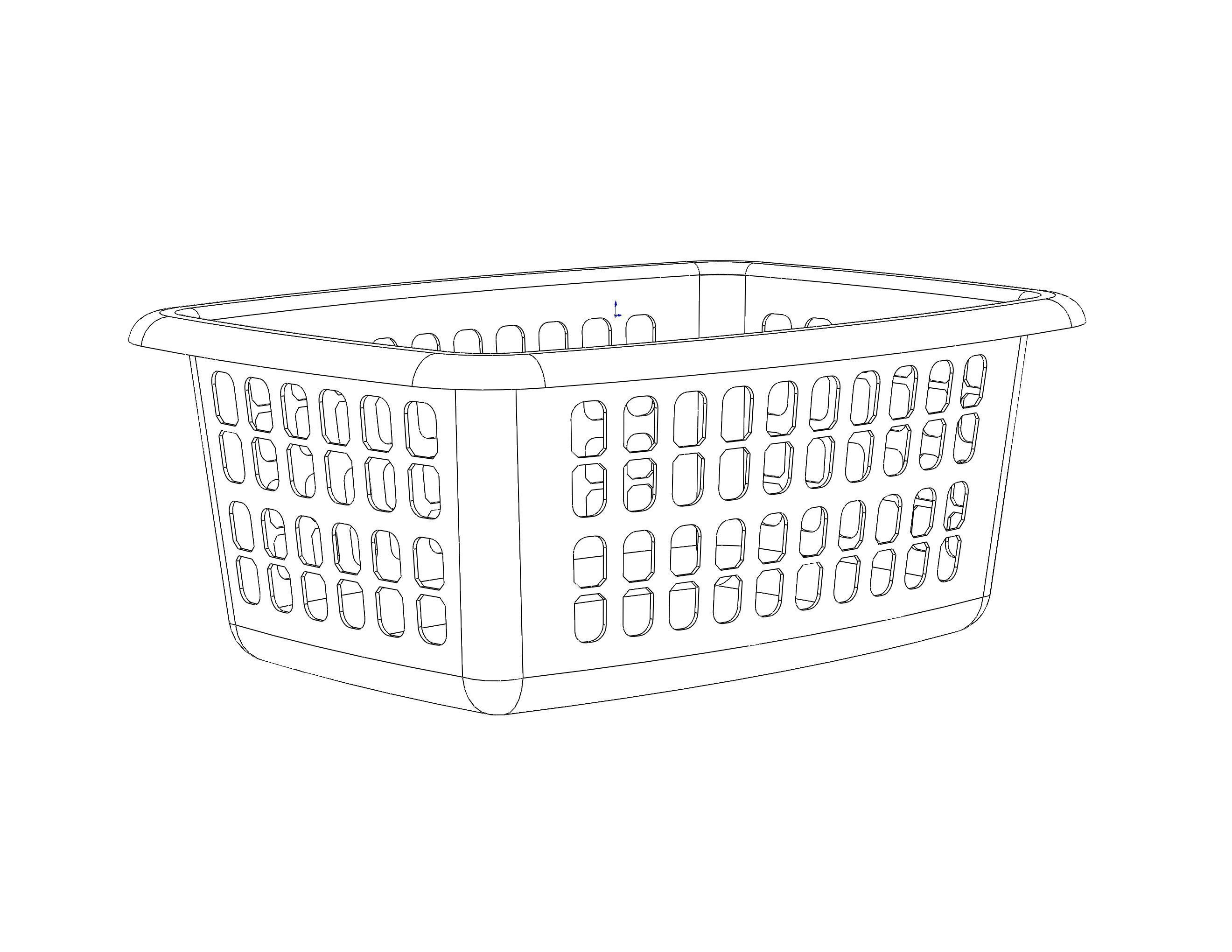Multi-Purpose Home Storage Basket 65CM Width 3D model_26