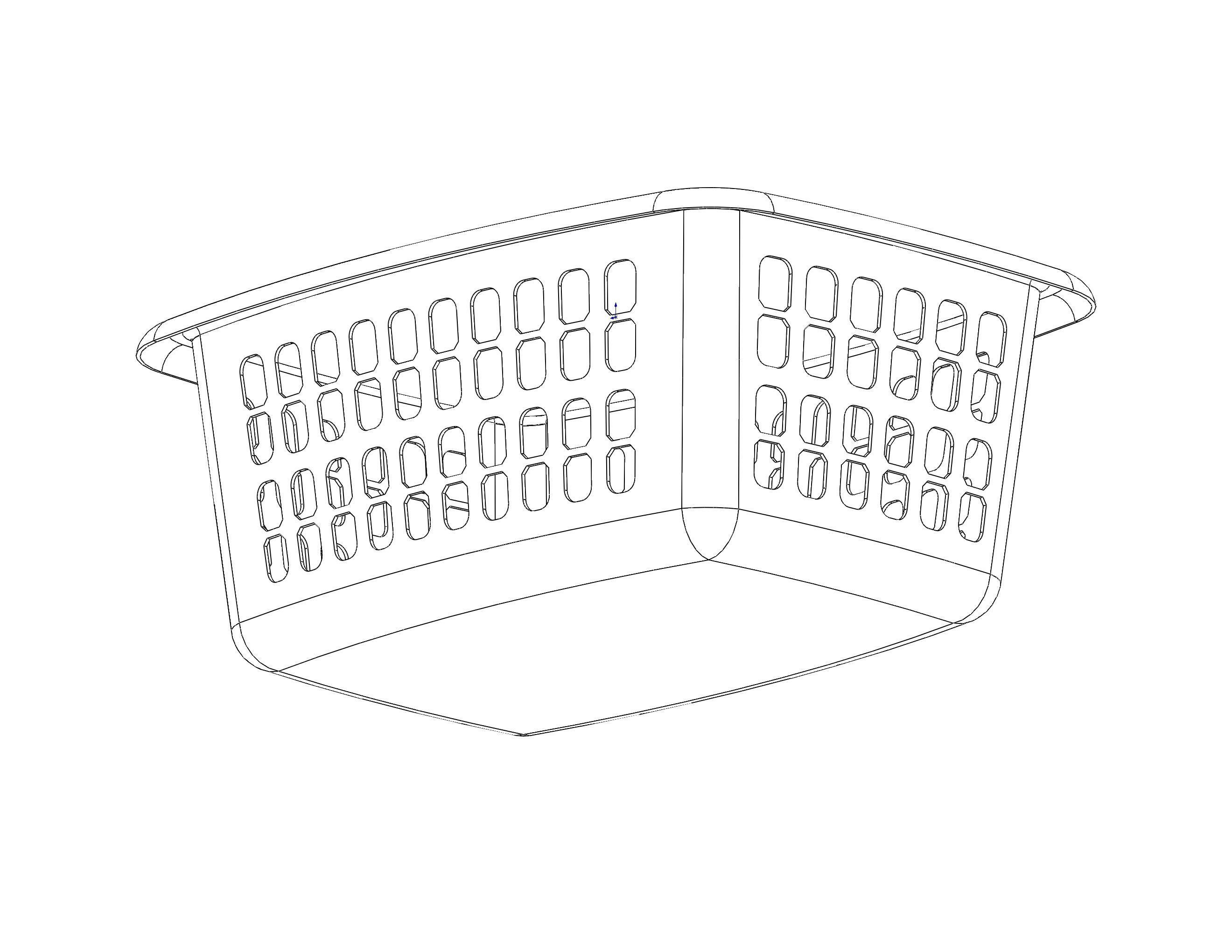 Multi-Purpose Home Storage Basket 65CM Width 3D model_34