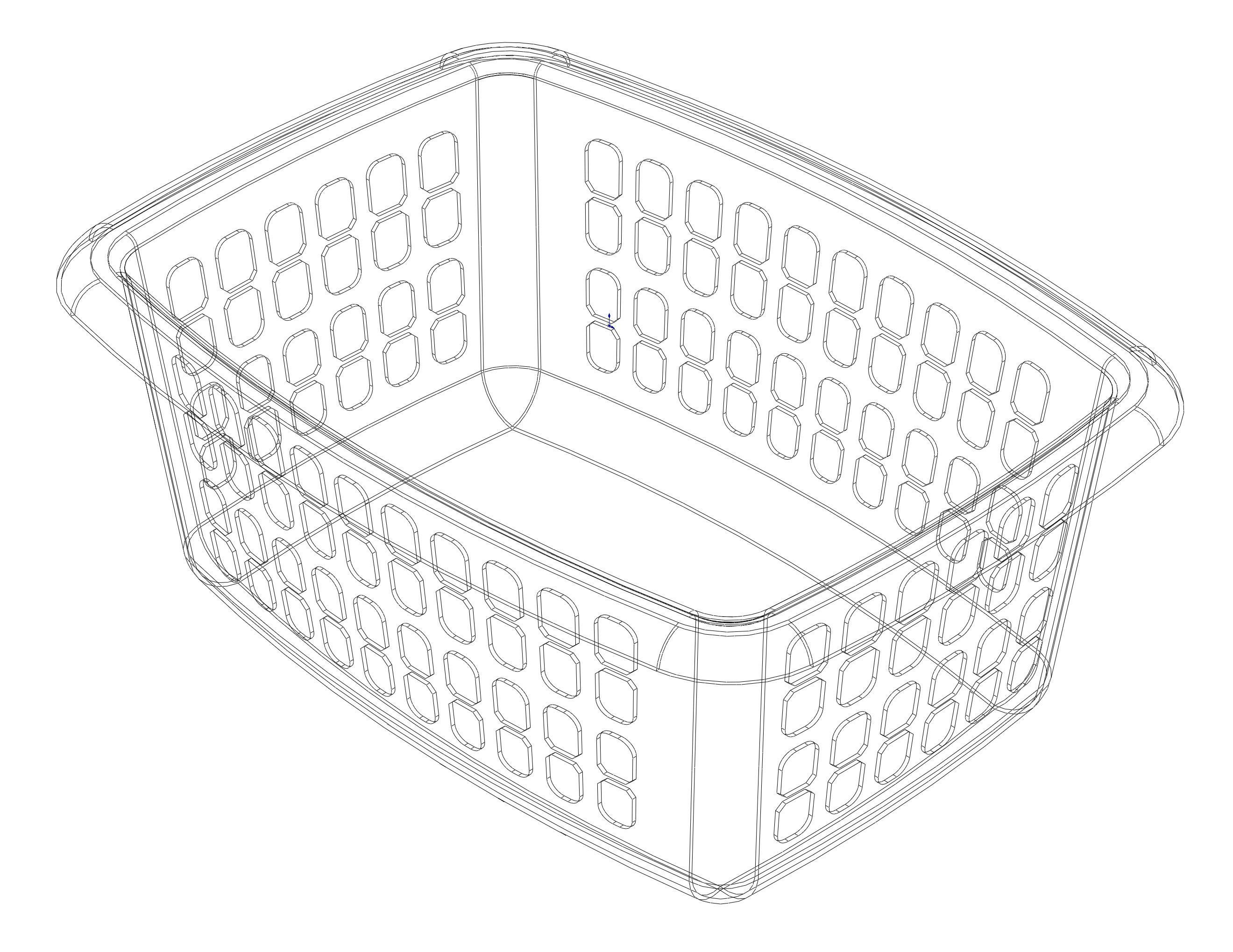 Multi-Purpose Home Storage Basket 65CM Width 3D model_8