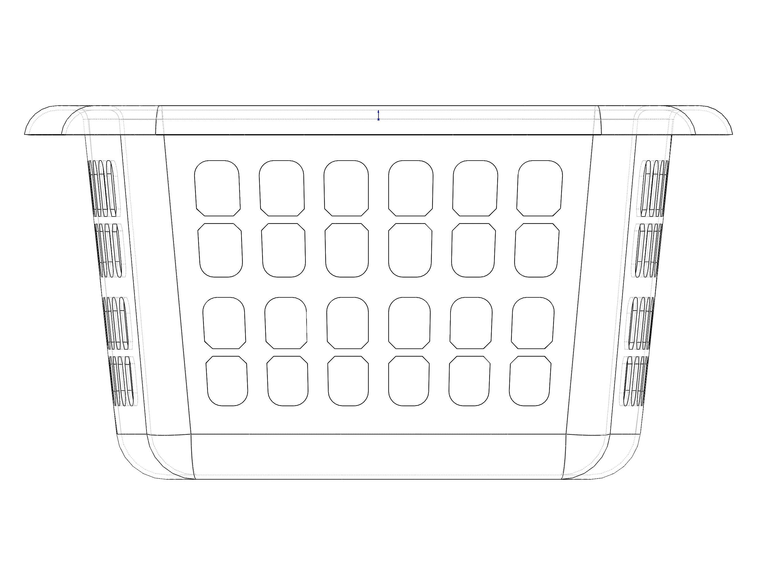 Multi-Purpose Home Storage Basket 65CM Width 3D model_31