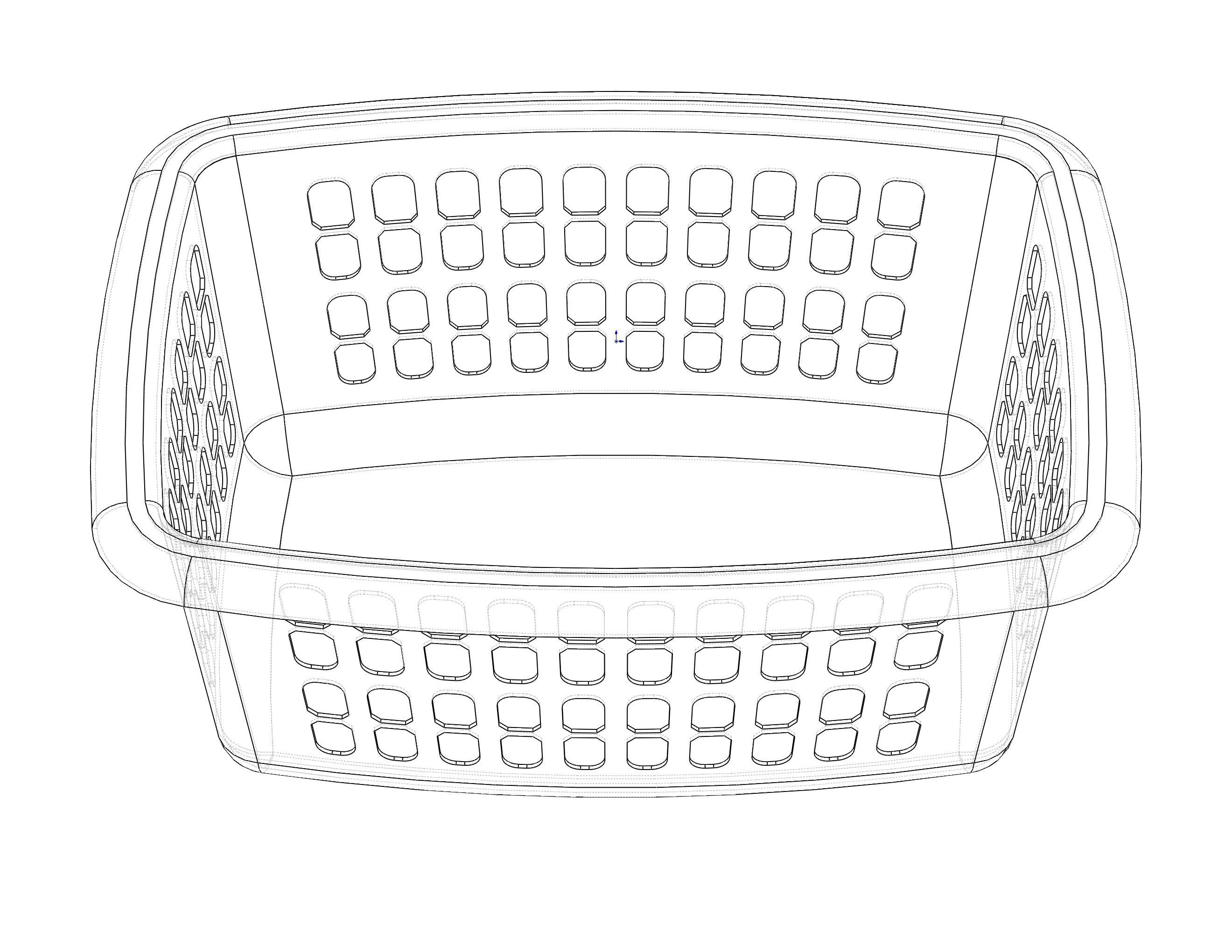 Multi-Purpose Home Storage Basket 65CM Width 3D model_19