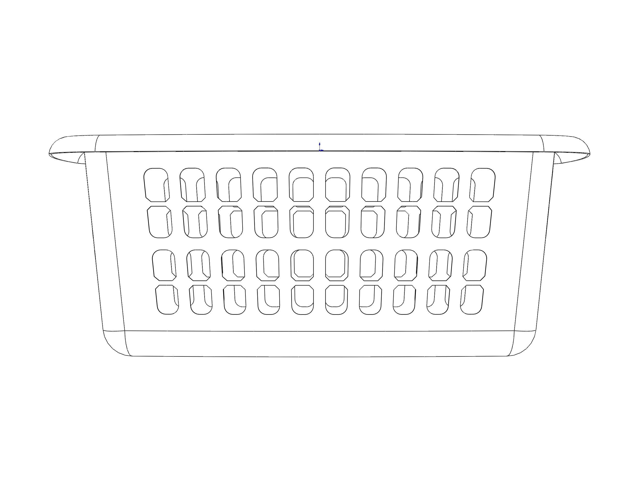Multi-Purpose Home Storage Basket 65CM Width 3D model_22