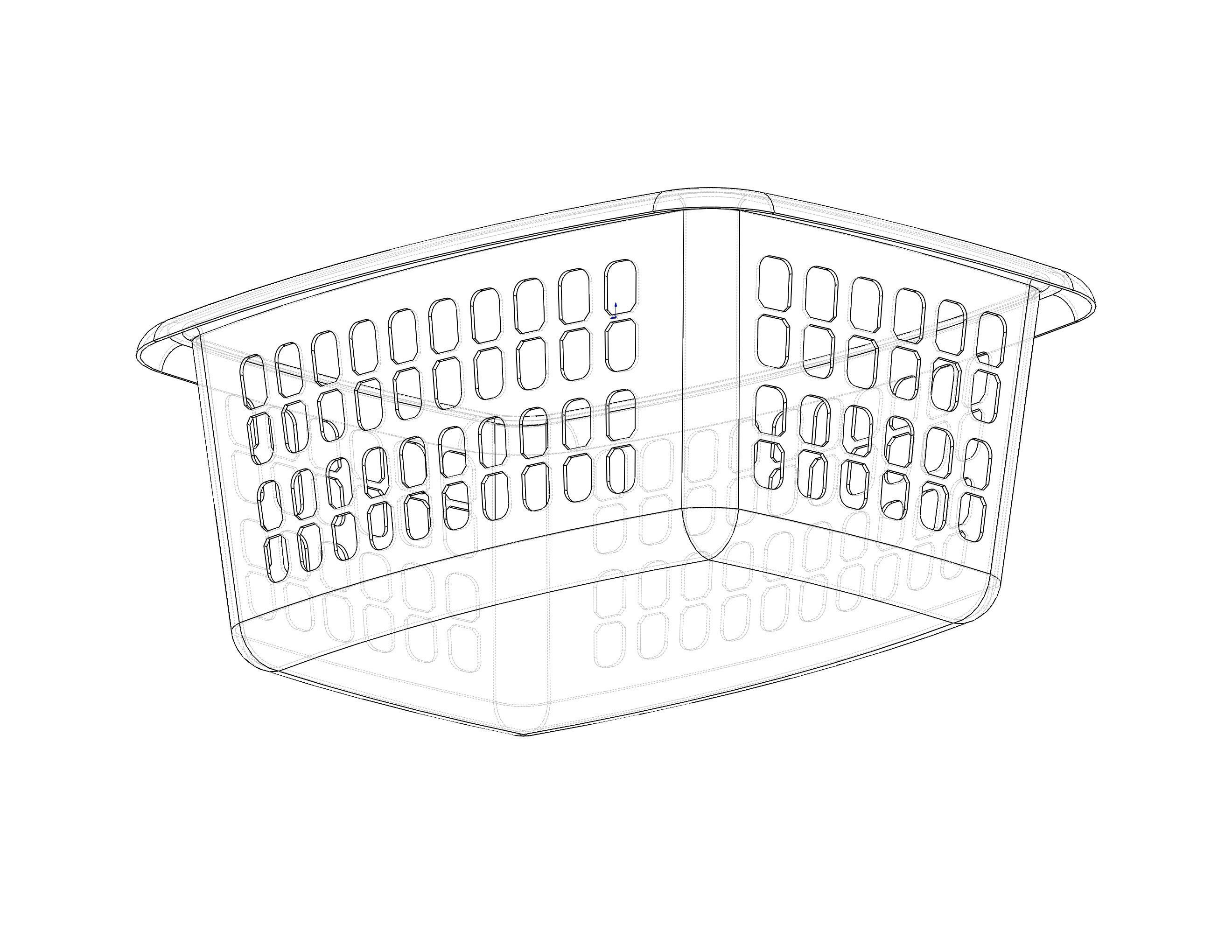 Multi-Purpose Home Storage Basket 65CM Width 3D model_35