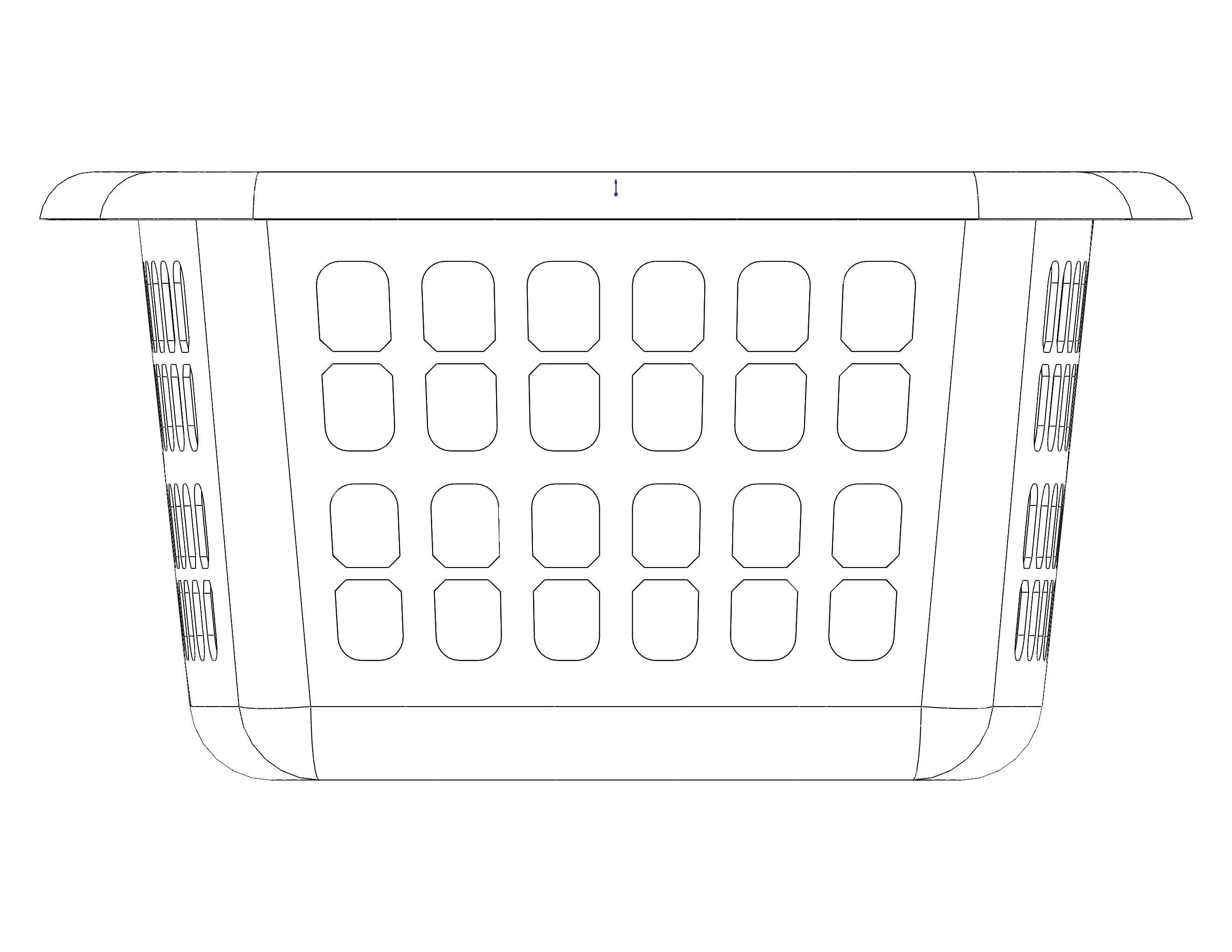 Multi-Purpose Home Storage Basket 65CM Width 3D model_30