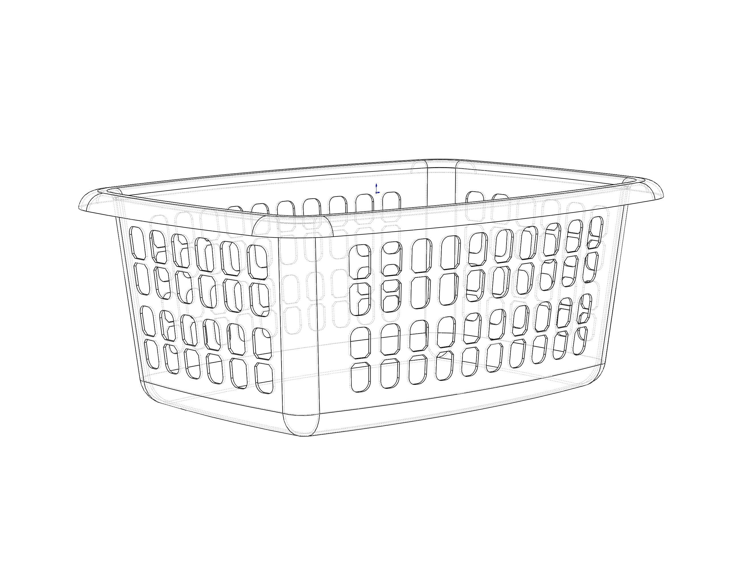 Multi-Purpose Home Storage Basket 65CM Width 3D model_27