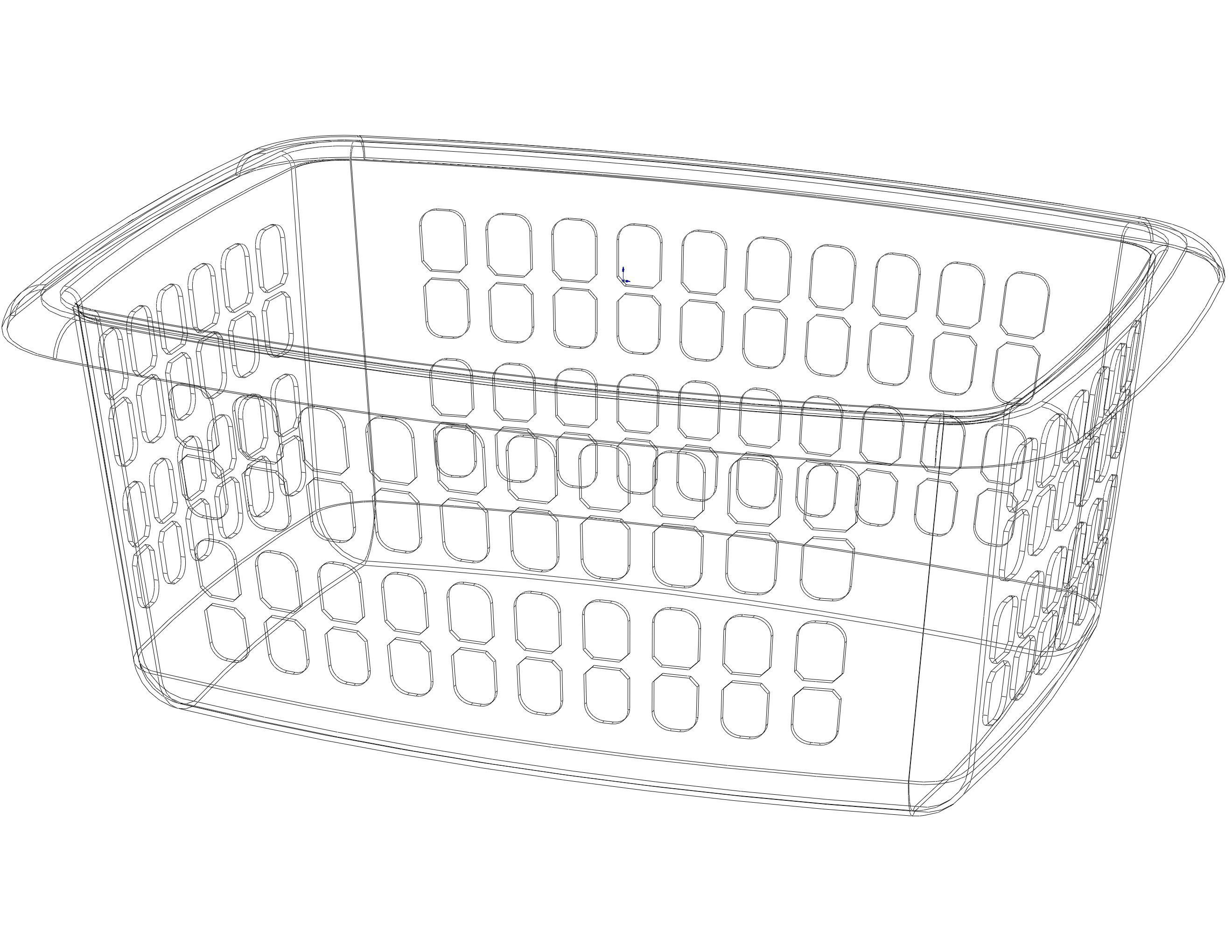 Multi-Purpose Home Storage Basket 65CM Width 3D model_4