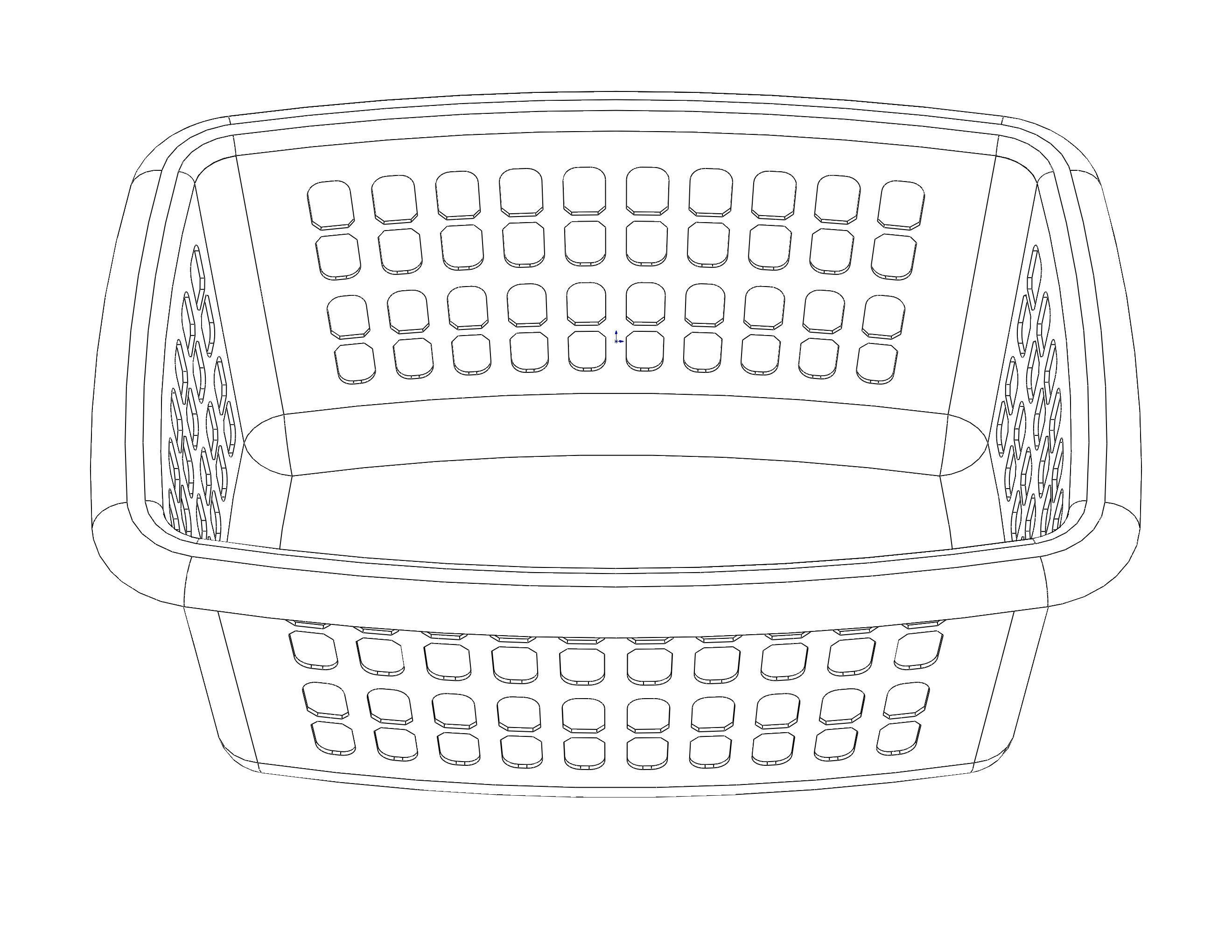 Multi-Purpose Home Storage Basket 65CM Width 3D model_18