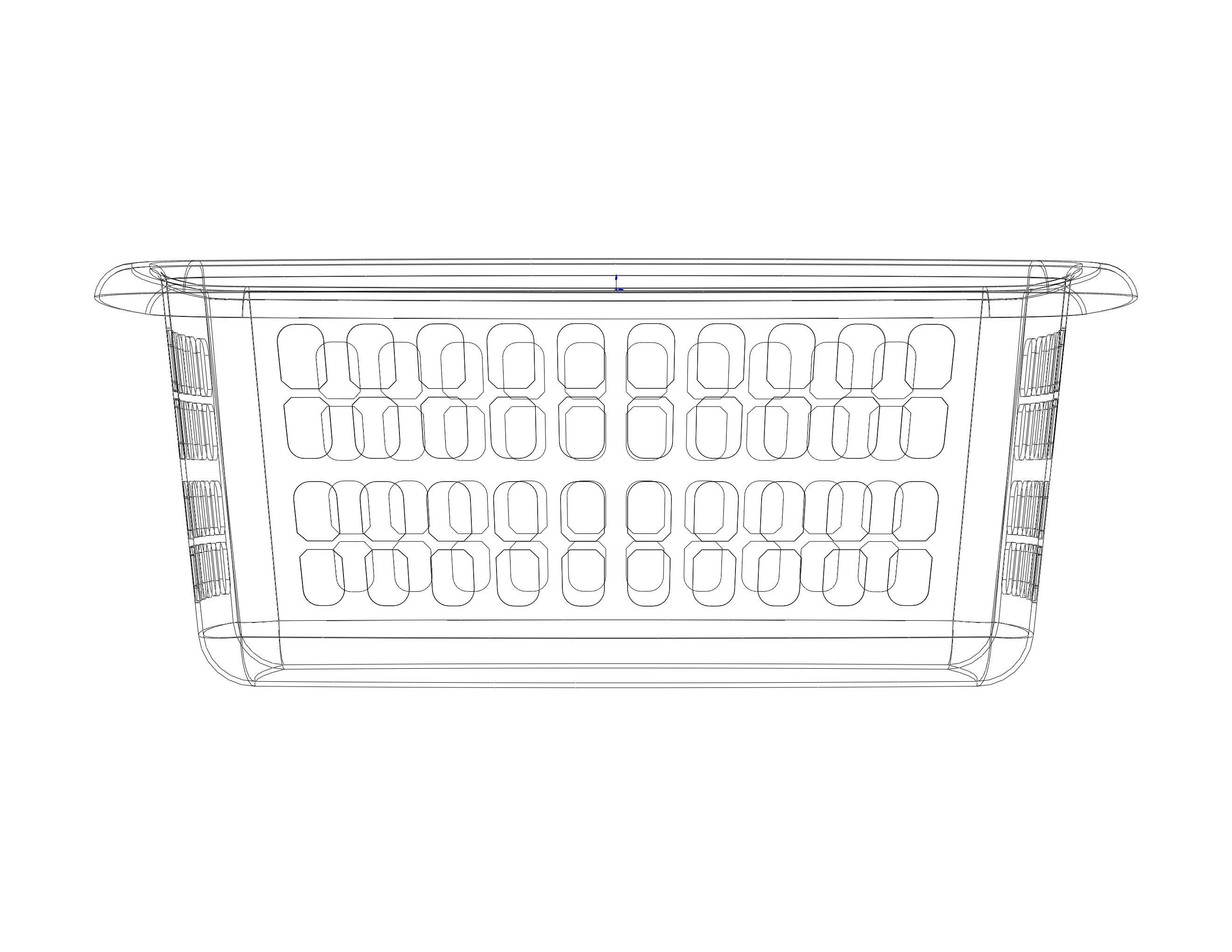 Multi-Purpose Home Storage Basket 65CM Width 3D model_24