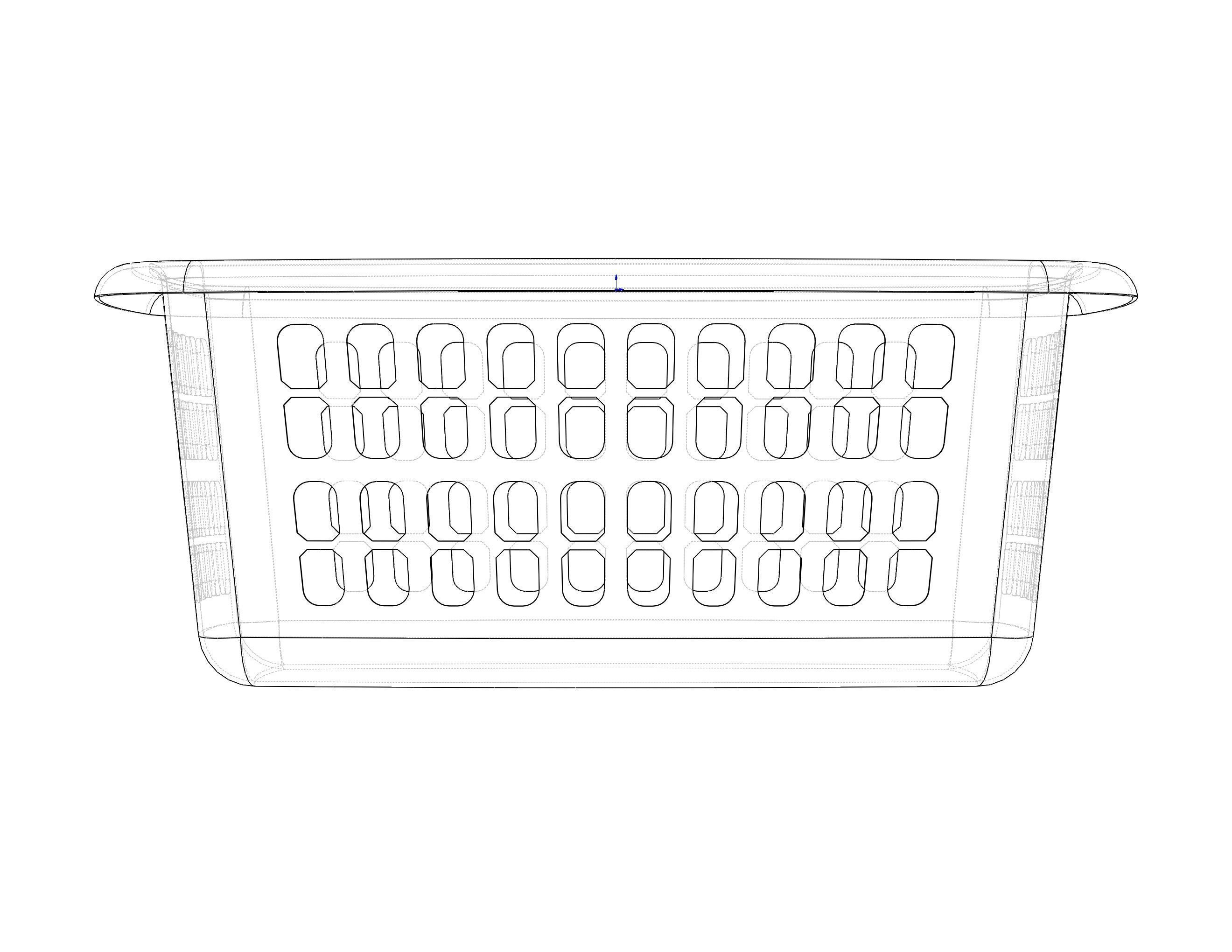 Multi-Purpose Home Storage Basket 65CM Width 3D model_23