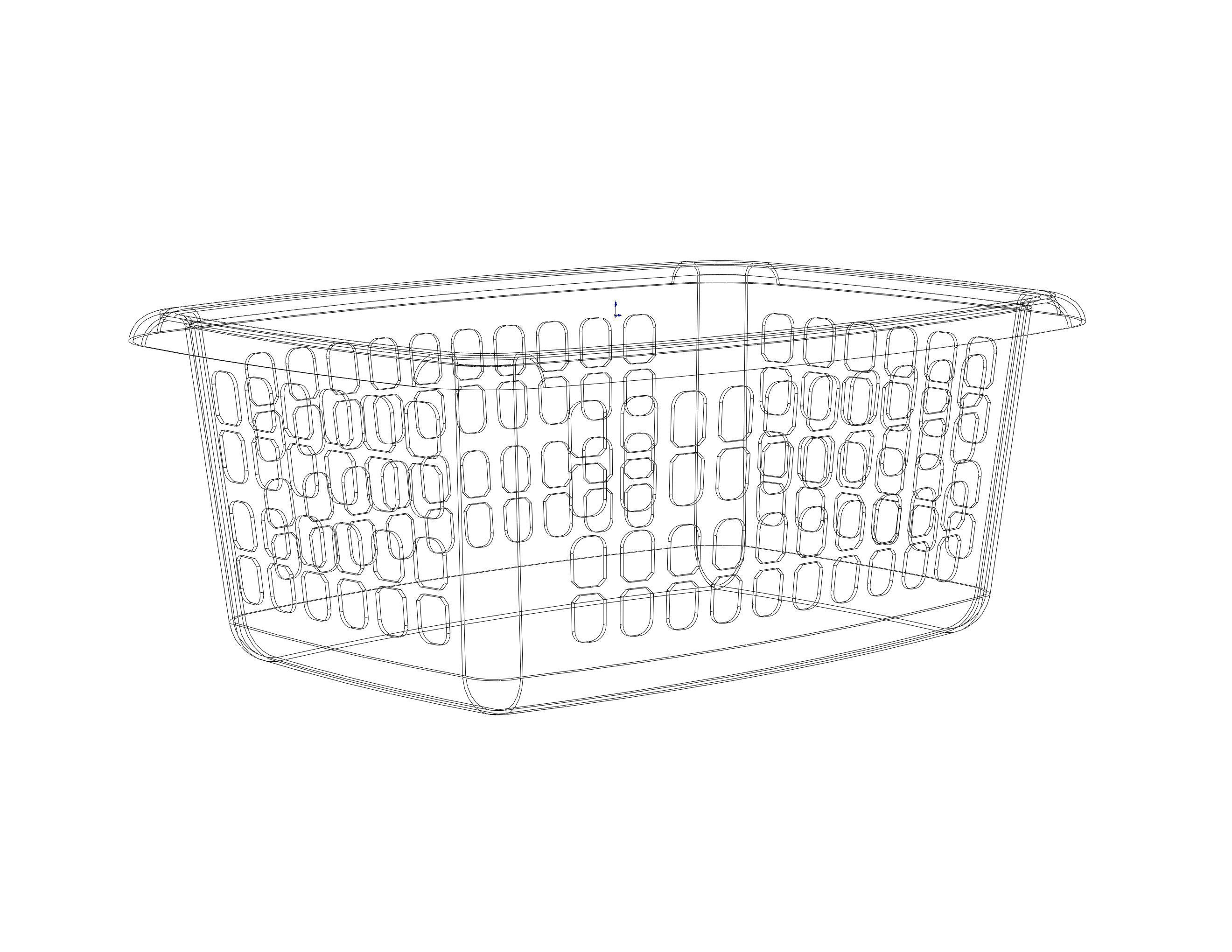 Multi-Purpose Home Storage Basket 65CM Width 3D model_28