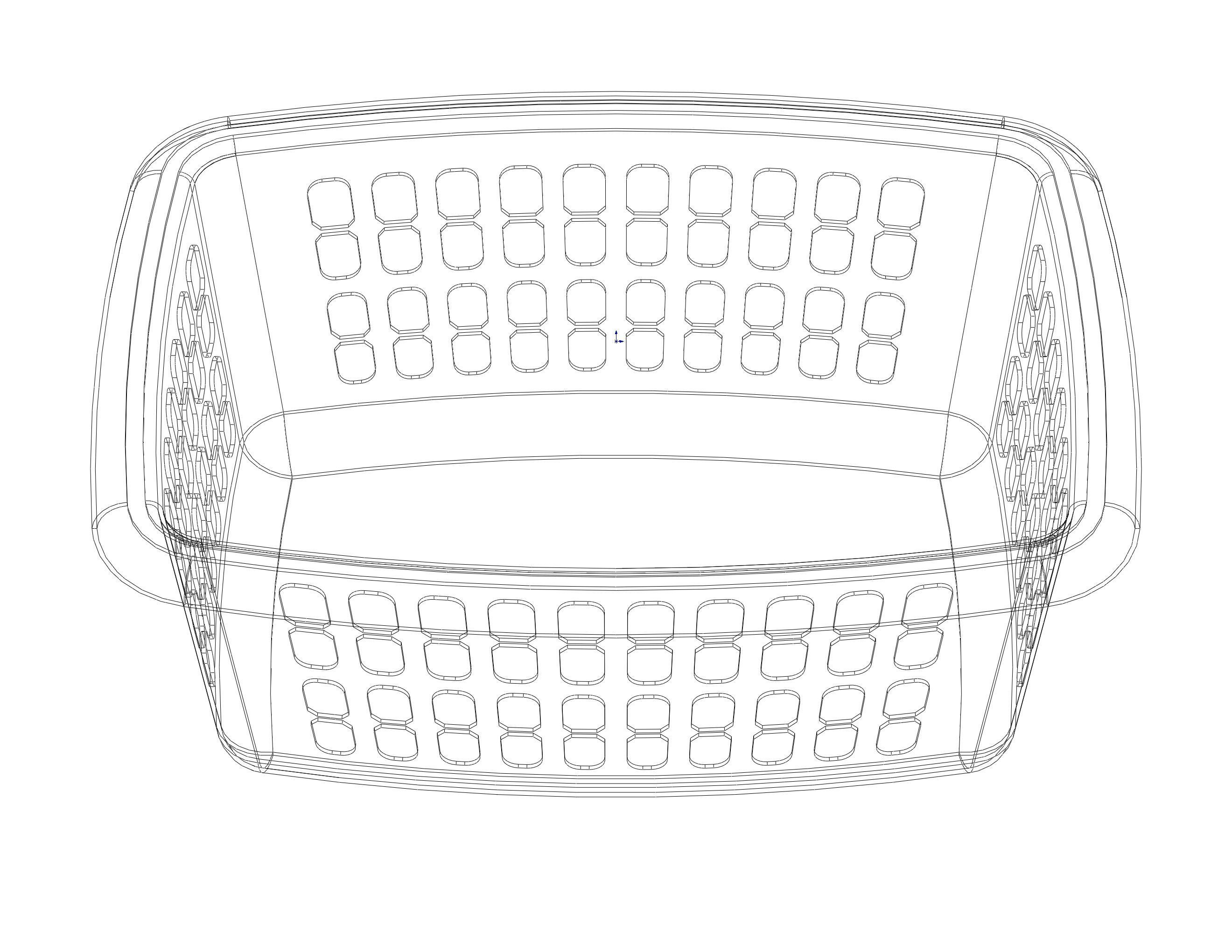 Multi-Purpose Home Storage Basket 65CM Width 3D model_20