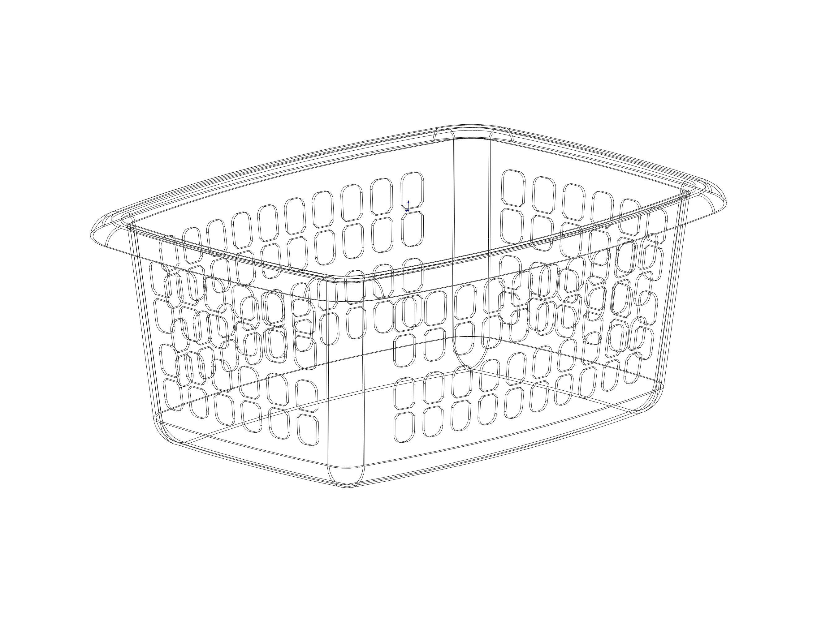 Multi-Purpose Home Storage Basket 65CM Width 3D model_36