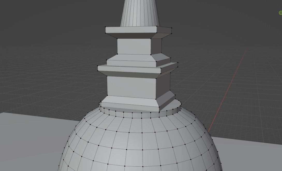 Stupa 3D Model - Blender Cycles Render Low-poly 3D model_6
