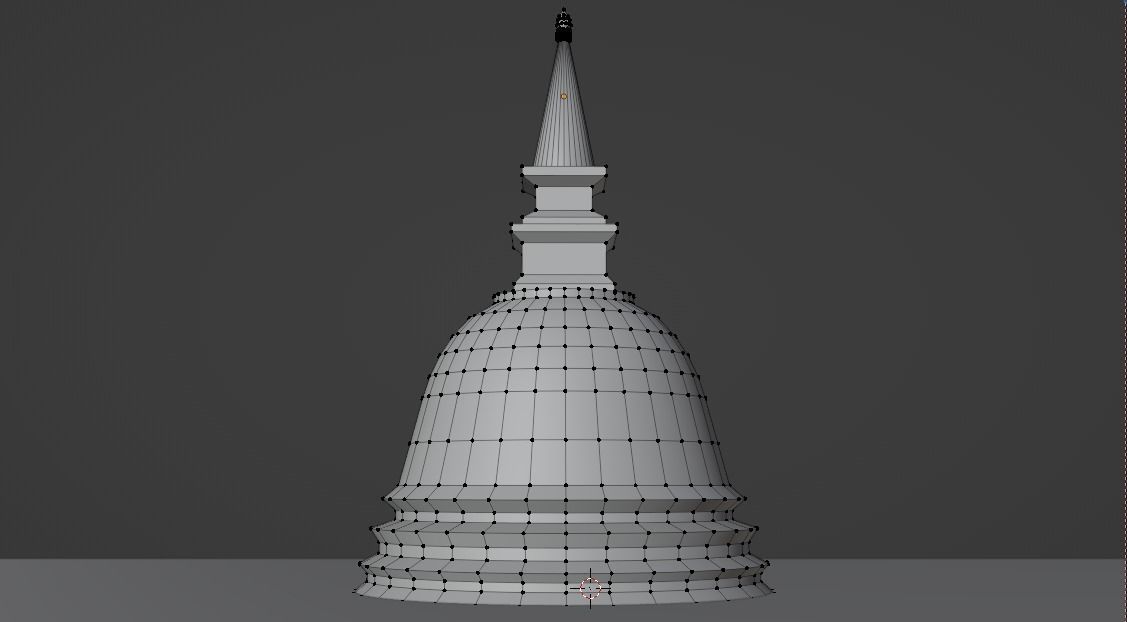 Stupa 3D Model - Blender Cycles Render Low-poly 3D model_4