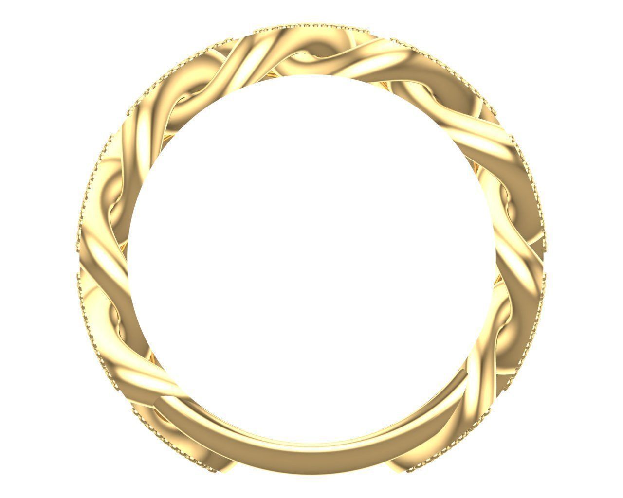 Cuban Link Chain Ring Double Rows 3D print model_10