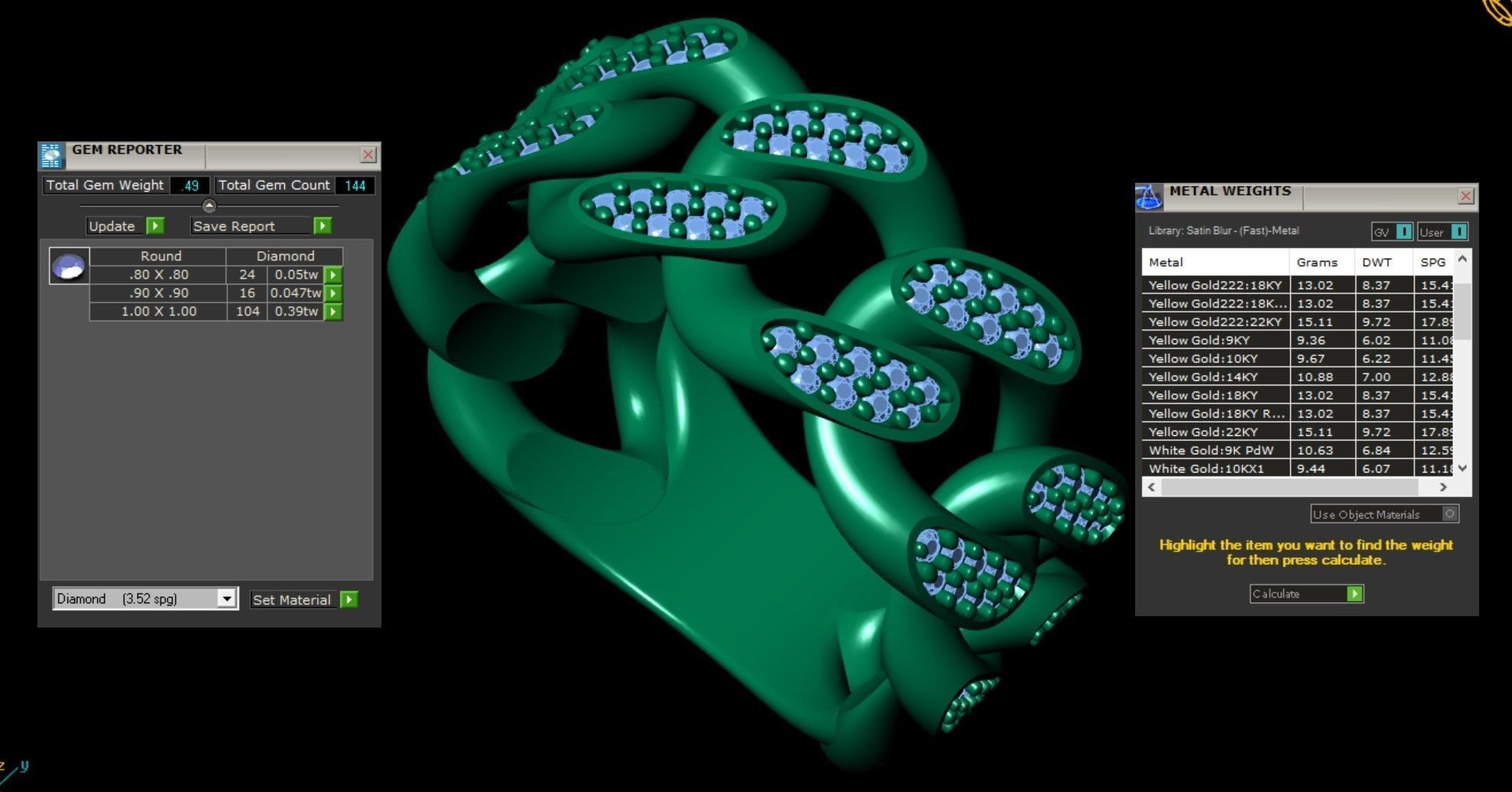 Cuban Link Chain Ring Double Rows 3D print model_2