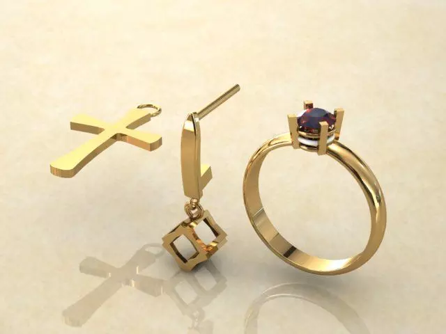 regular jewelry set Free 3D print model_0