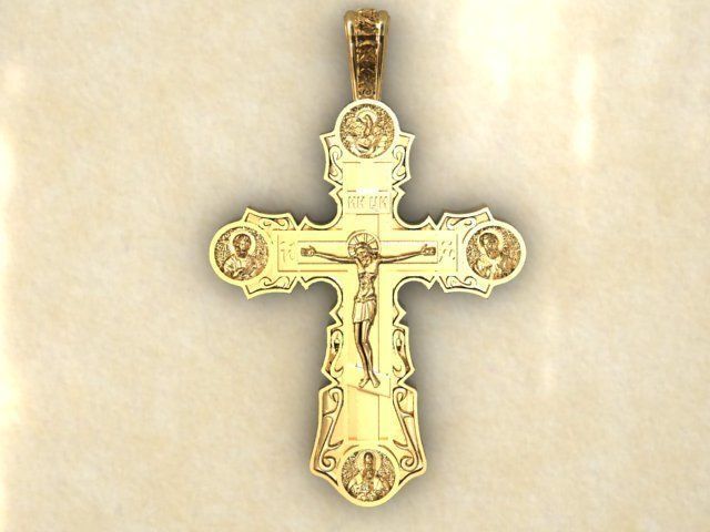 Grand Cross with Jesus 3D print model_1